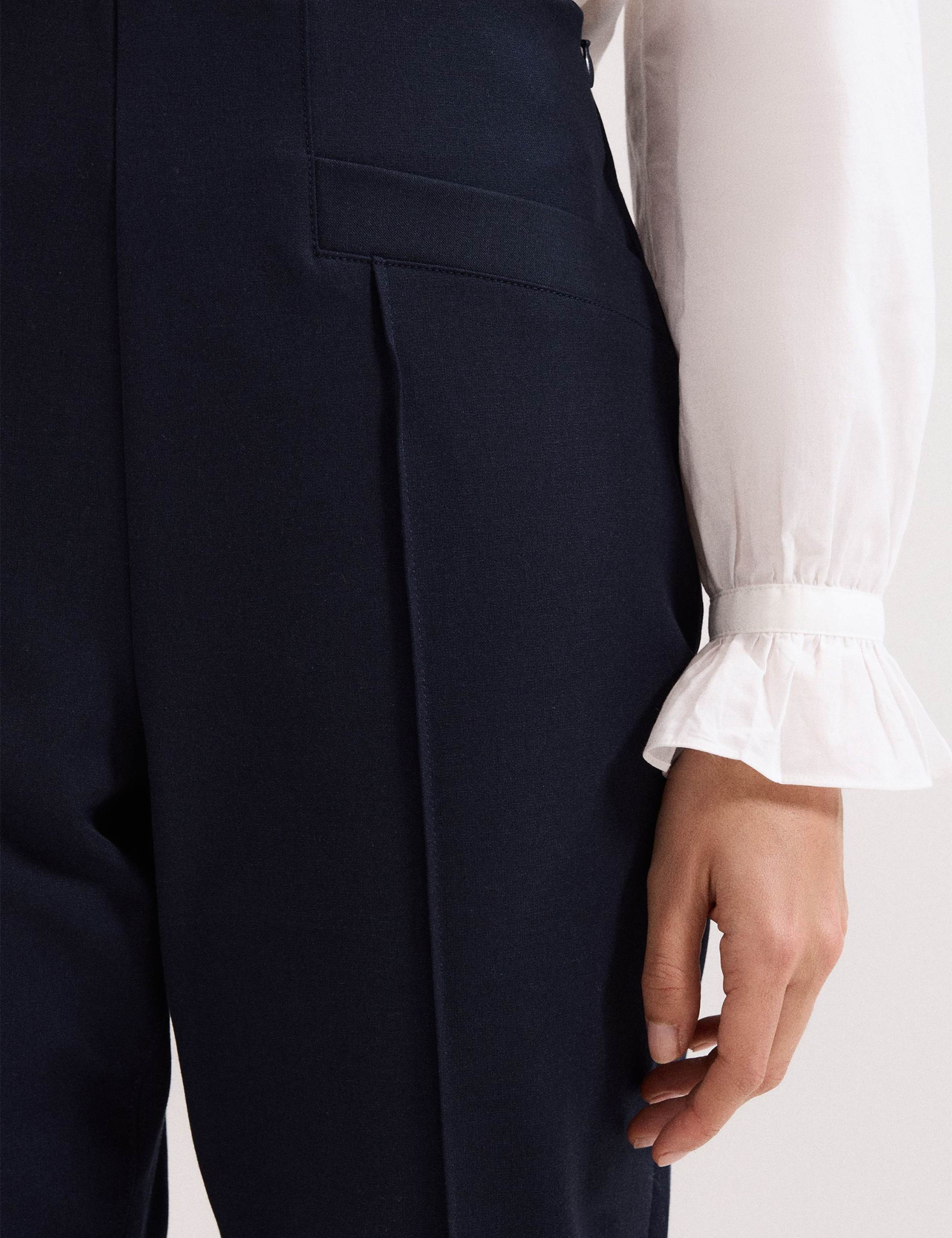 Cotton Blend Slim Fit Cropped Trousers 7 of 7