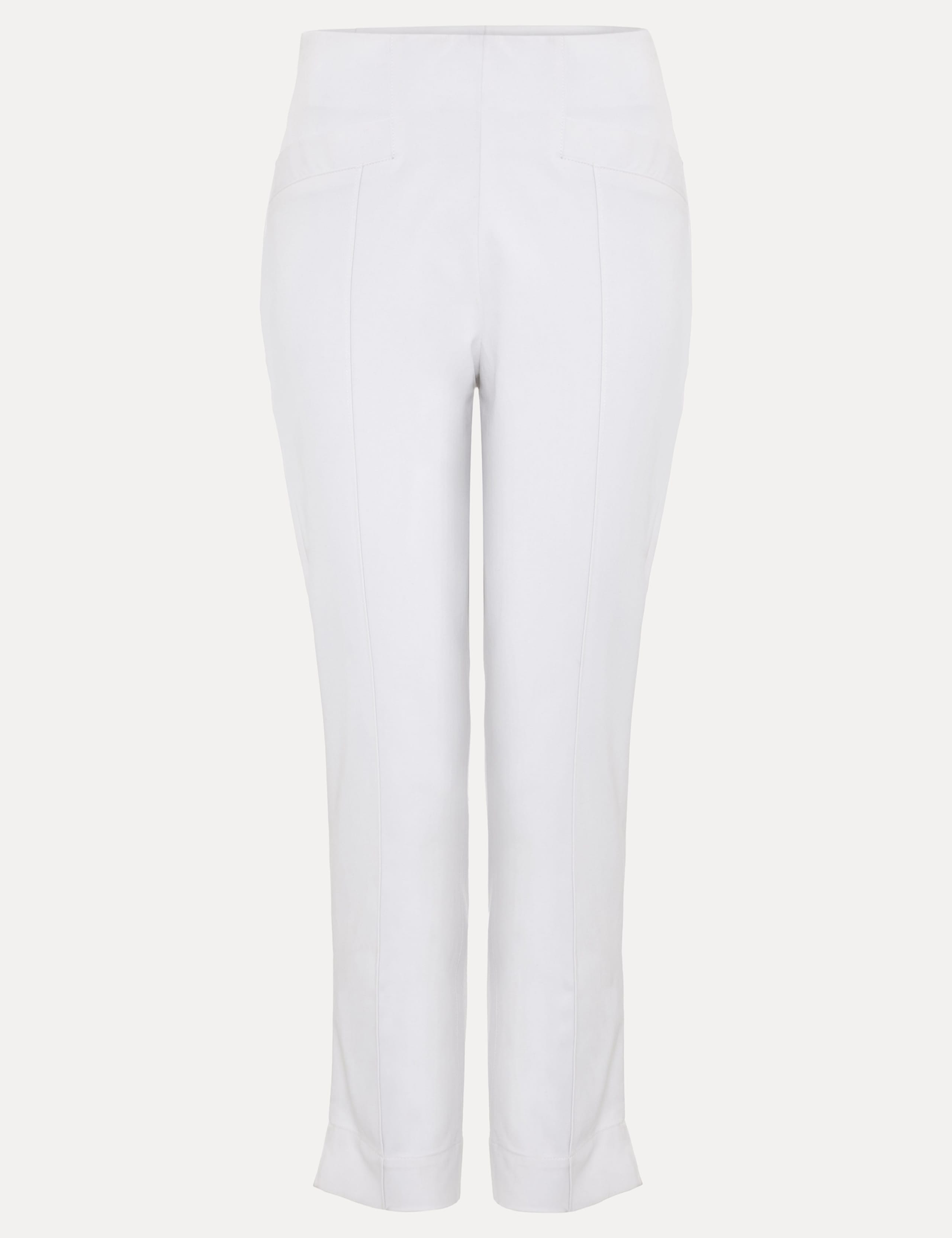 Cotton Blend Slim Fit Cropped Trousers 2 of 6