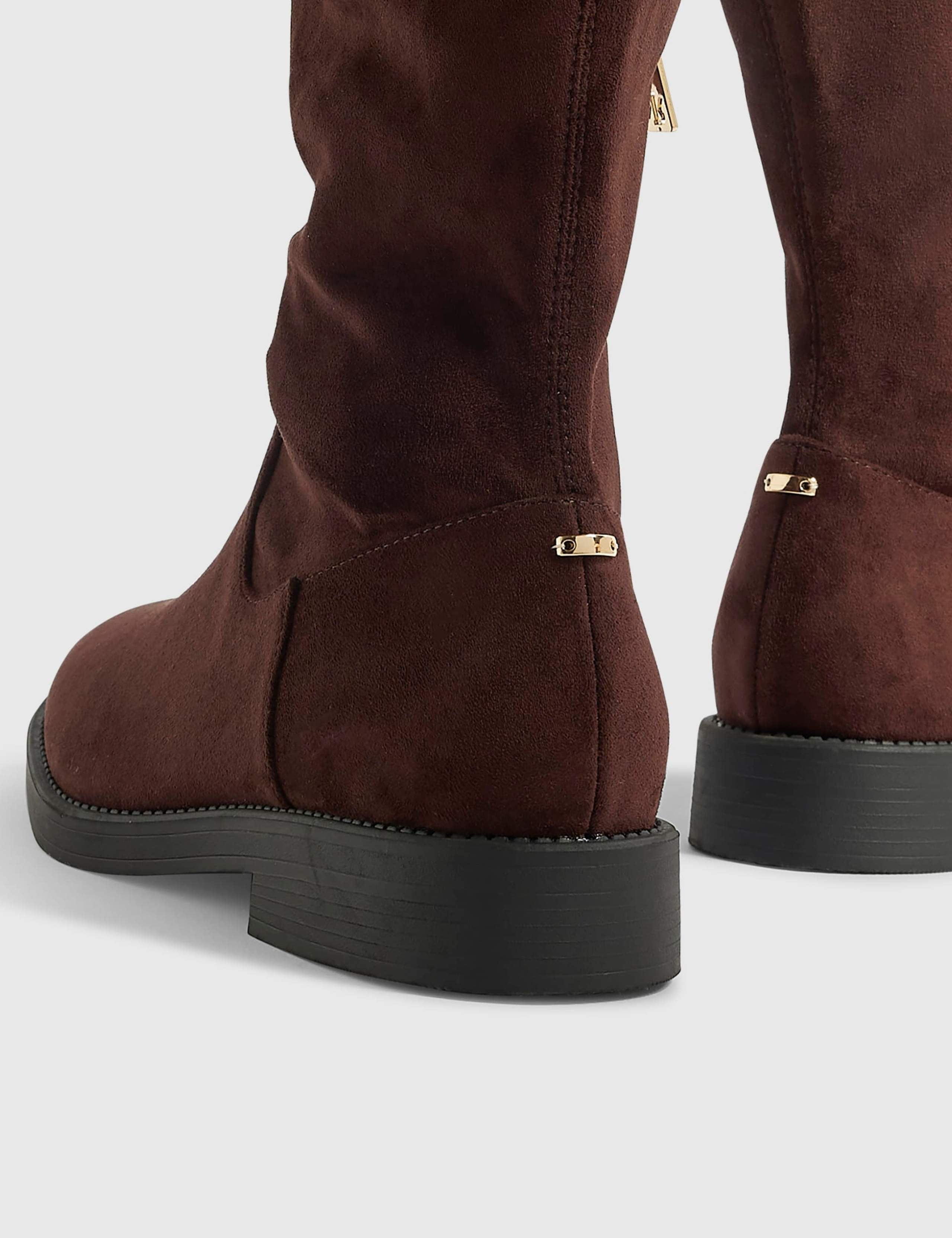 Thigh High Leg Boots With Low Heel 5 of 5