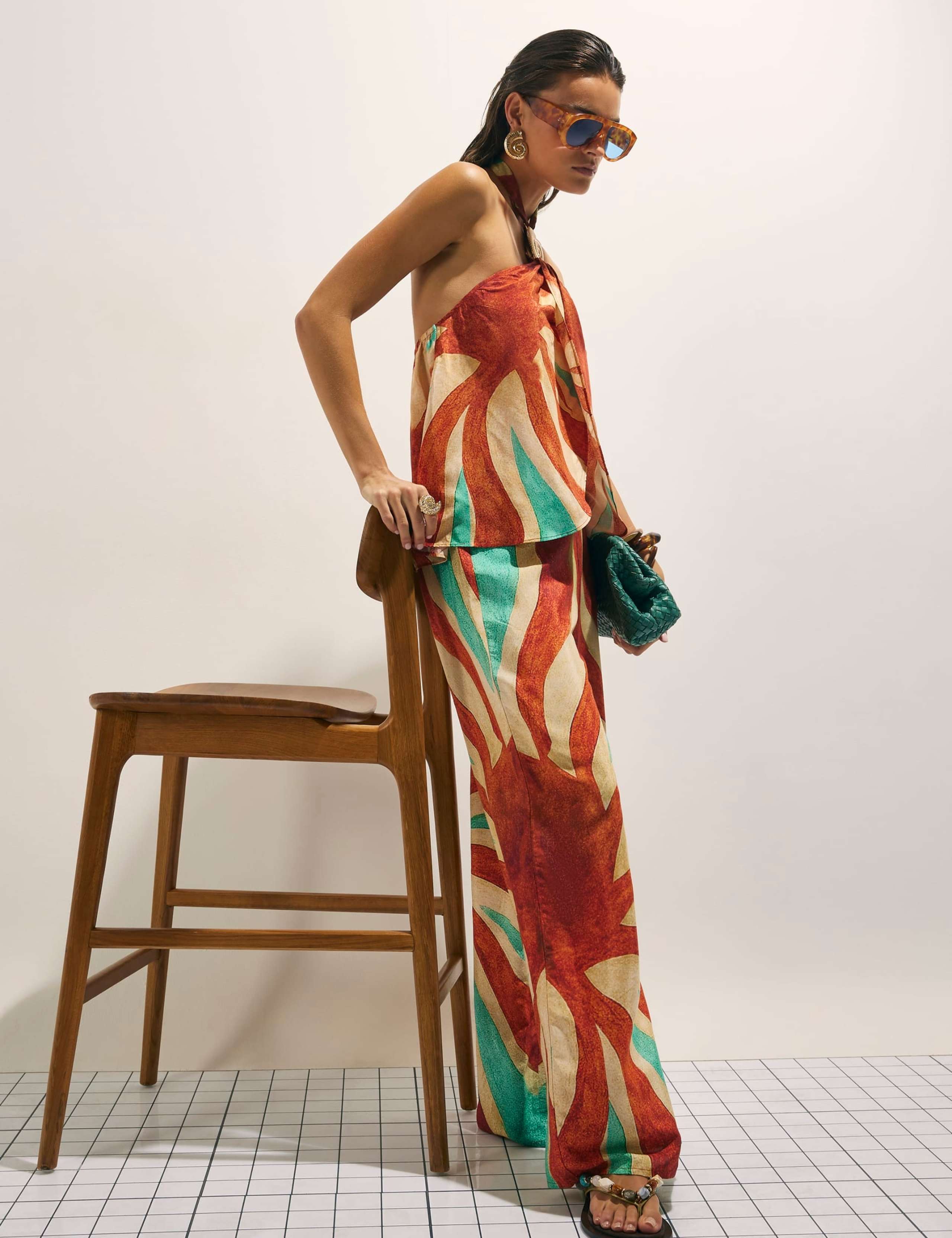 Swirl Print Wide Leg Trousers 4 of 4