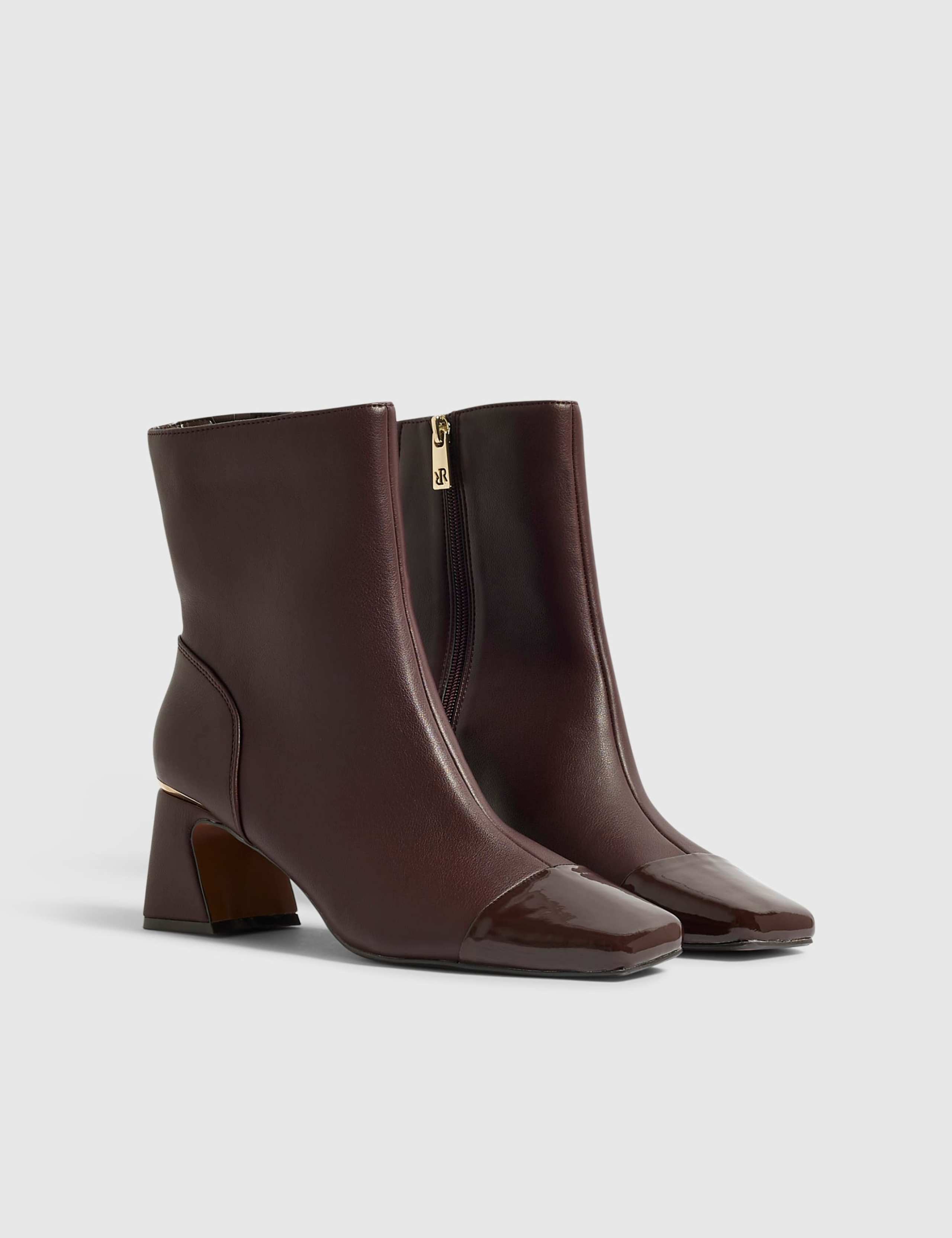 Toe Cap Block Heel Ankle Boots 4 of 5