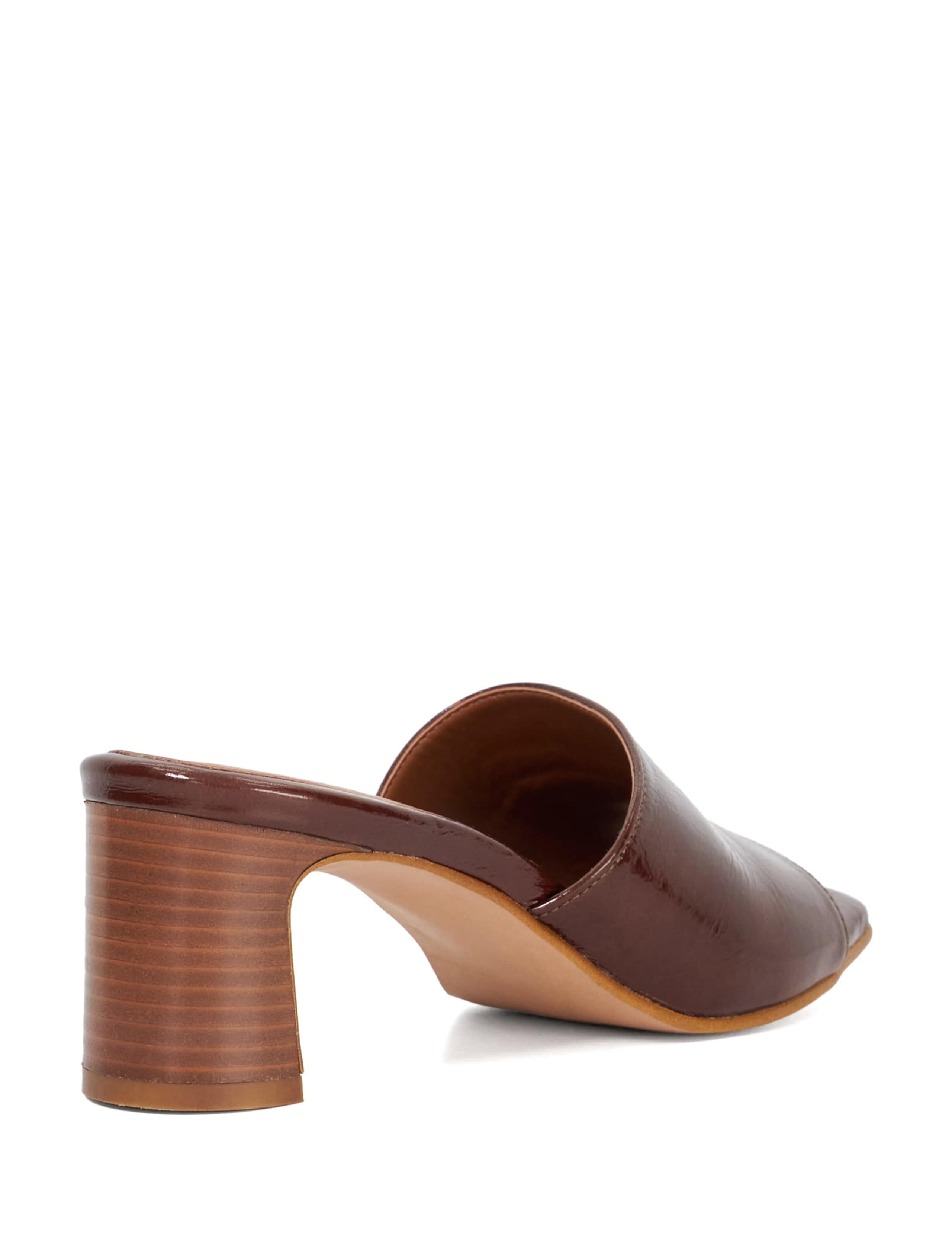 Leather Block Heel Mules 4 of 6