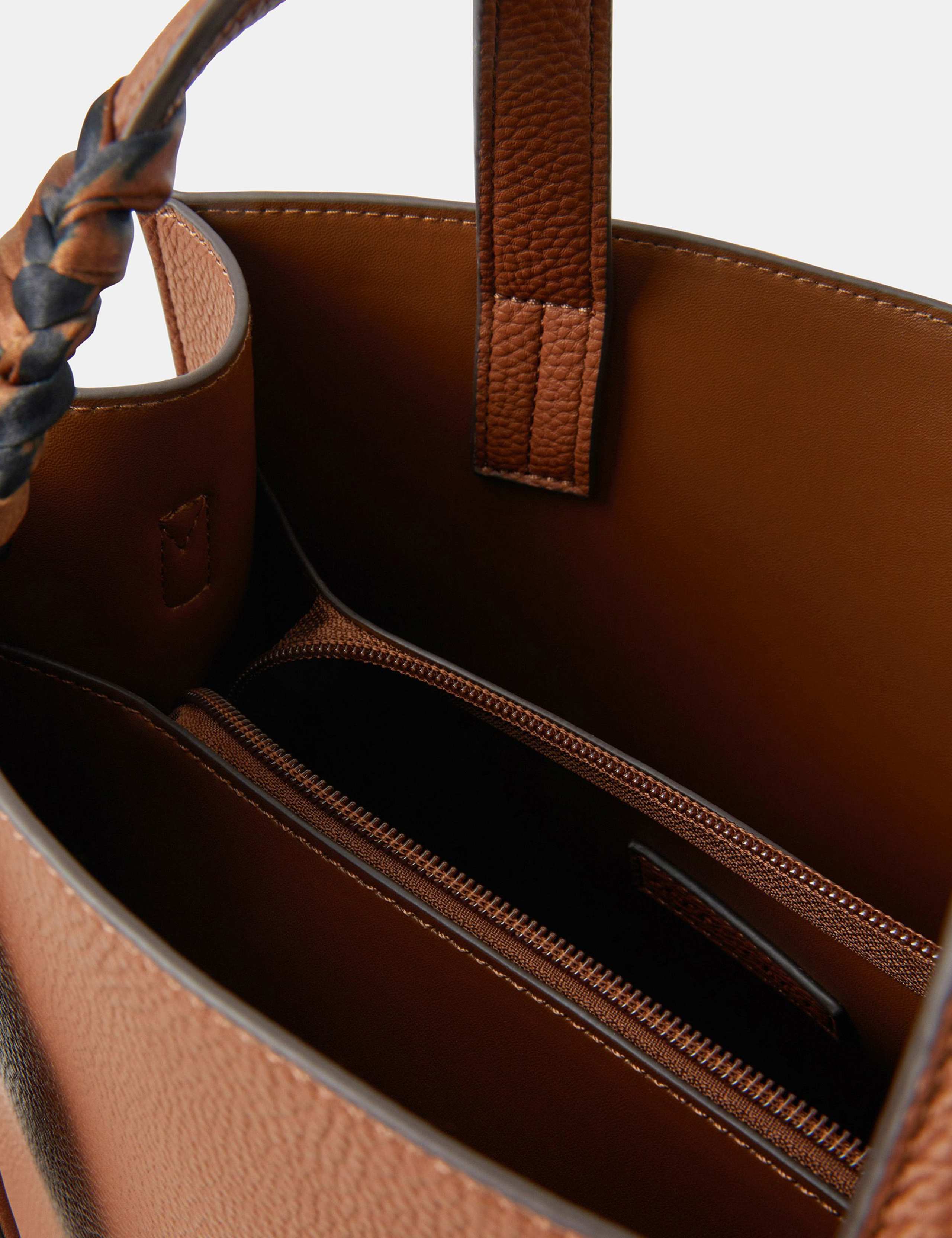 Faux Leather Scarf Detail Bag 3 of 4