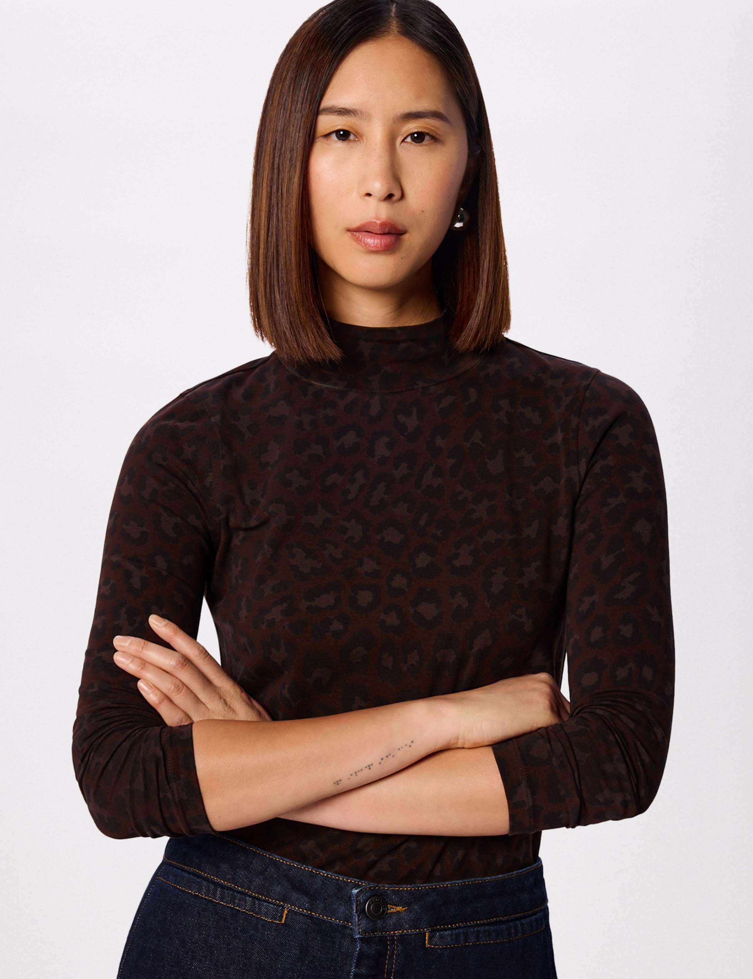 Cotton Rich Leopard Print Top 1 of 6