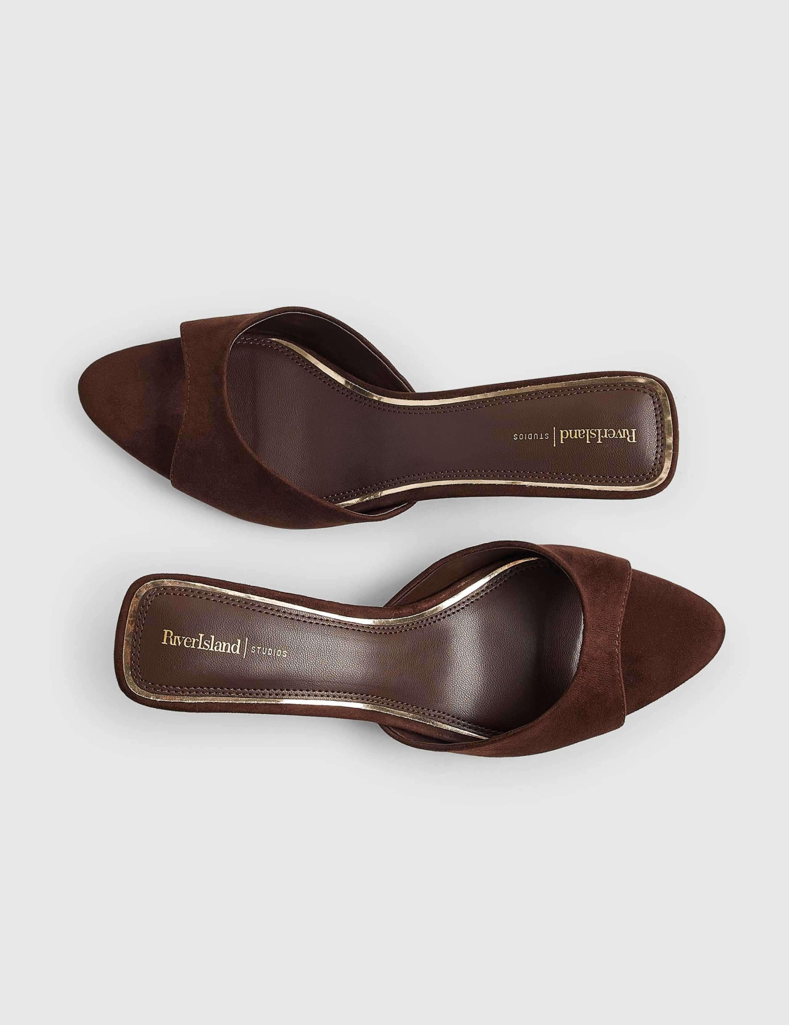 Kitten Heel Peep Toe Mules 2 of 5
