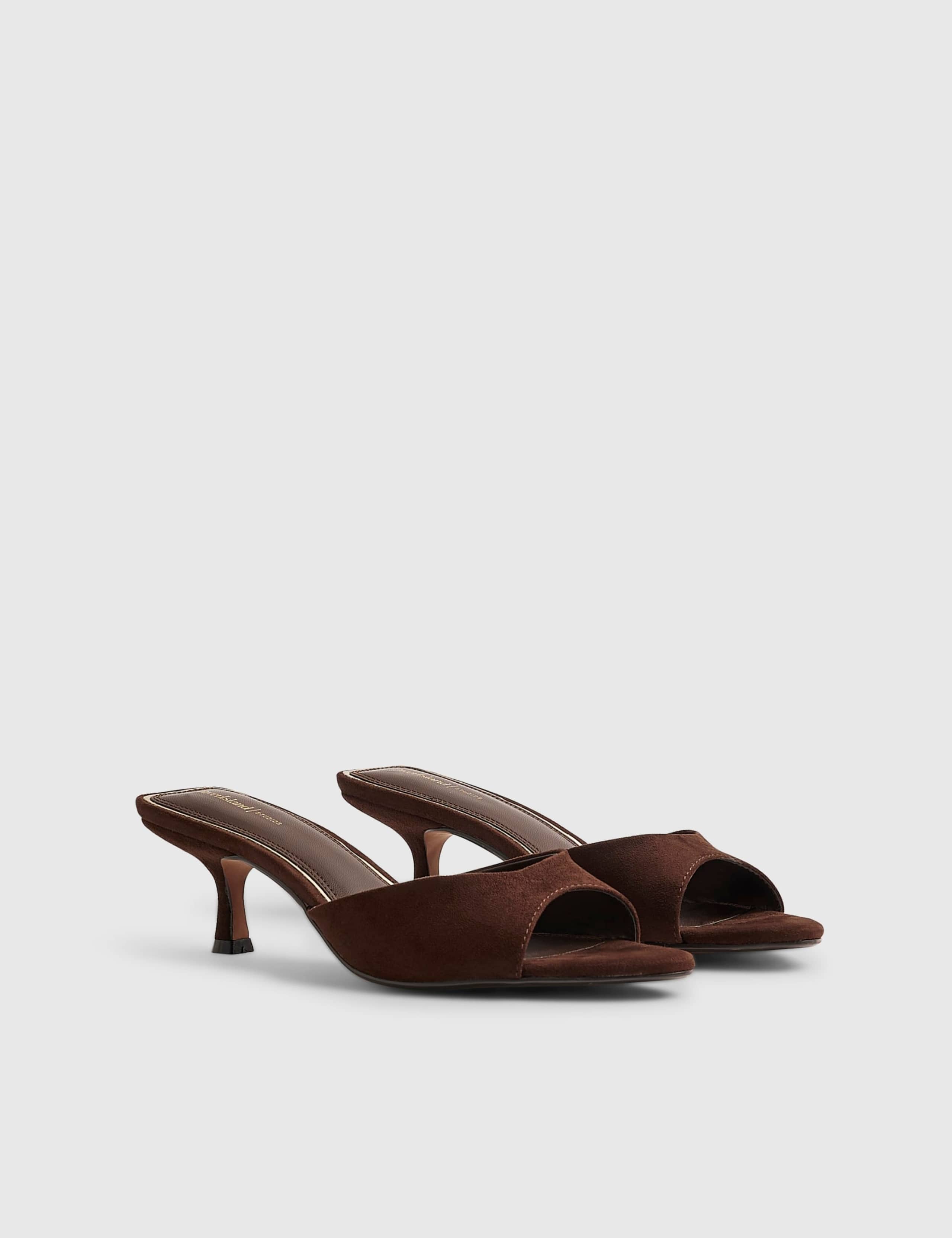 Kitten Heel Peep Toe Mules 3 of 5
