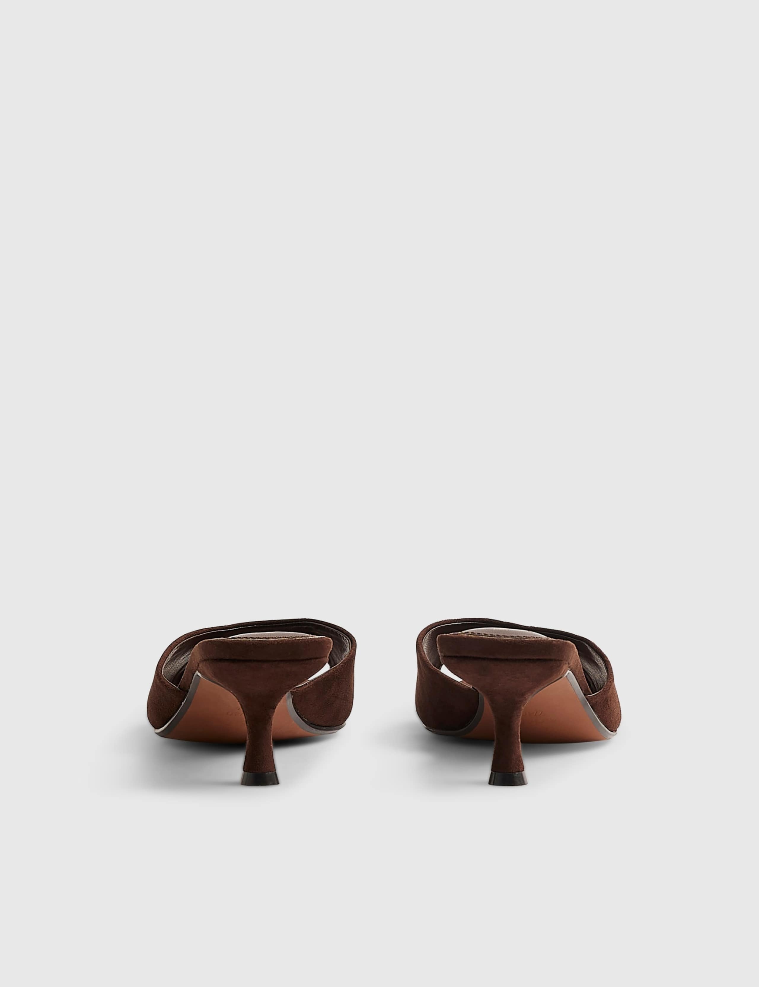 Kitten Heel Peep Toe Mules 4 of 5