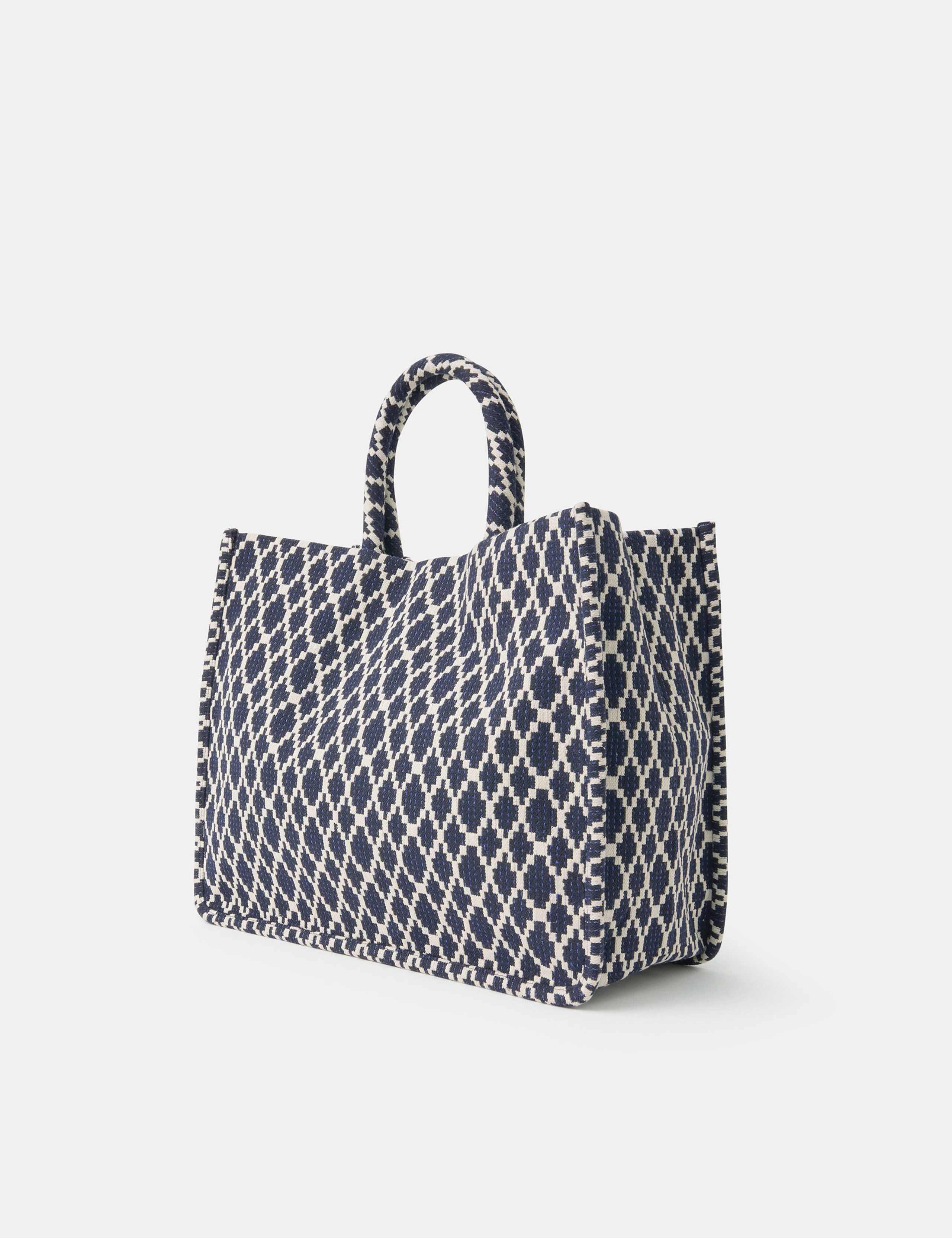 Fabric Geometric Tote Bag 2 of 3