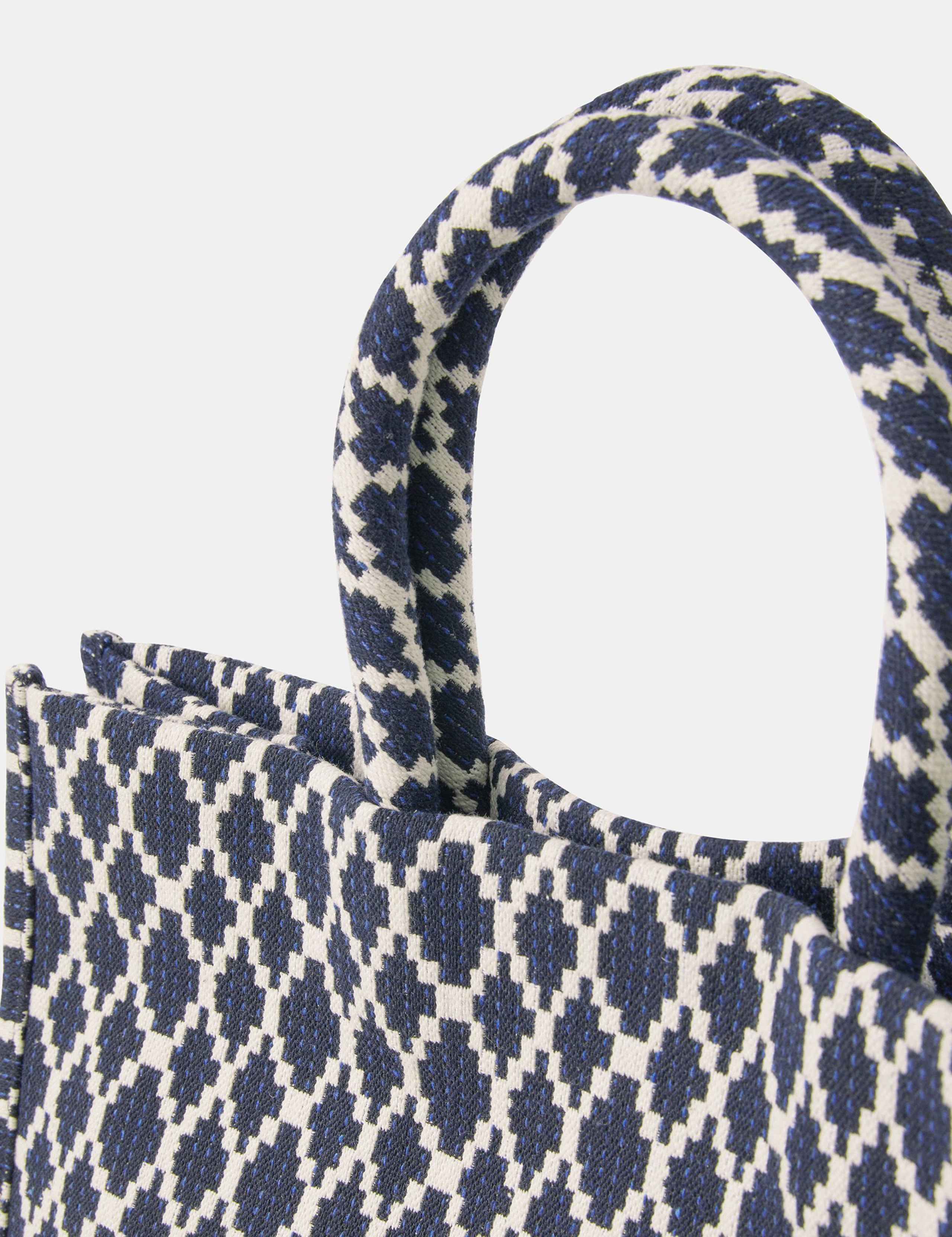 Fabric Geometric Tote Bag 3 of 3