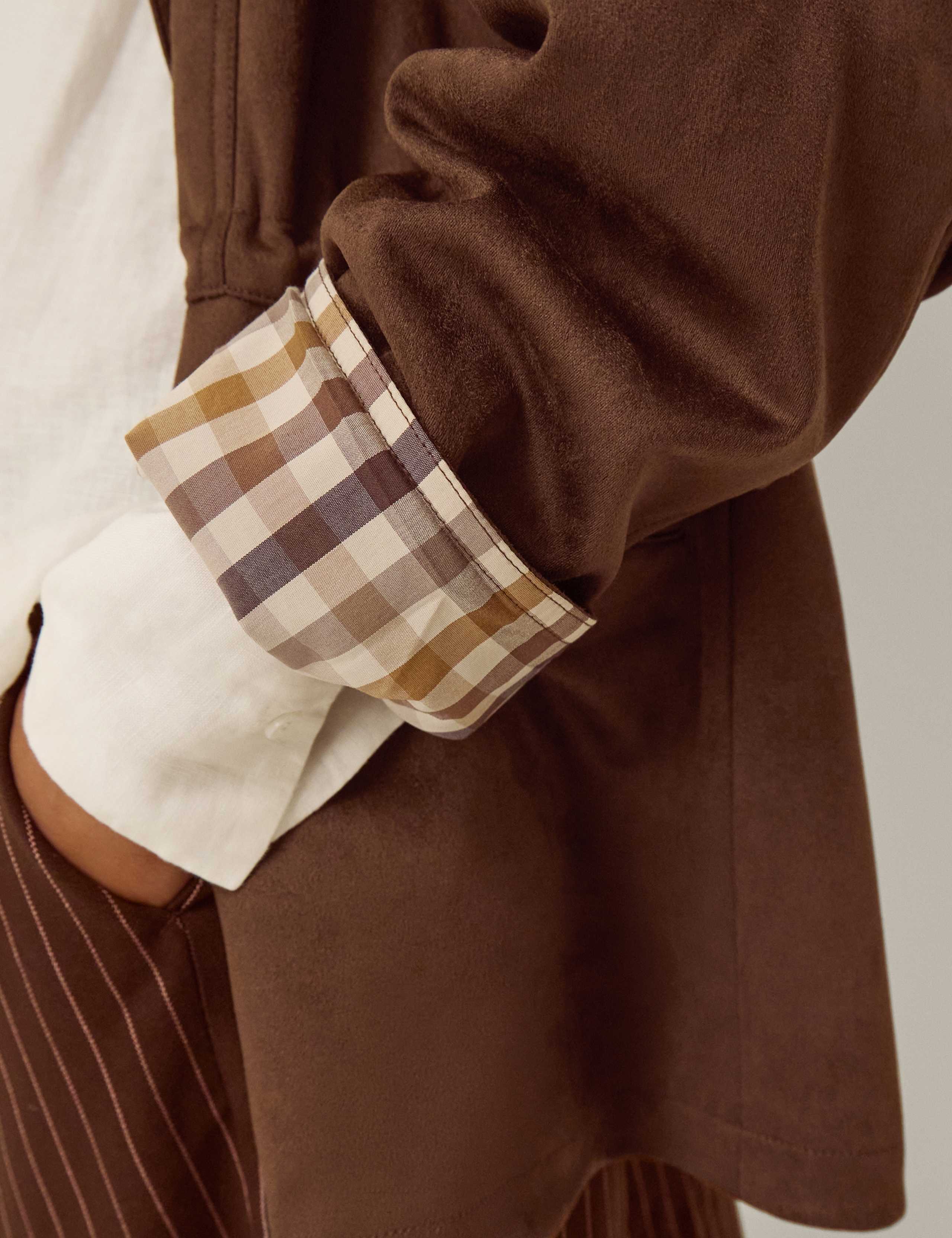 Suedette Funnel Neck Jacket 5 of 5