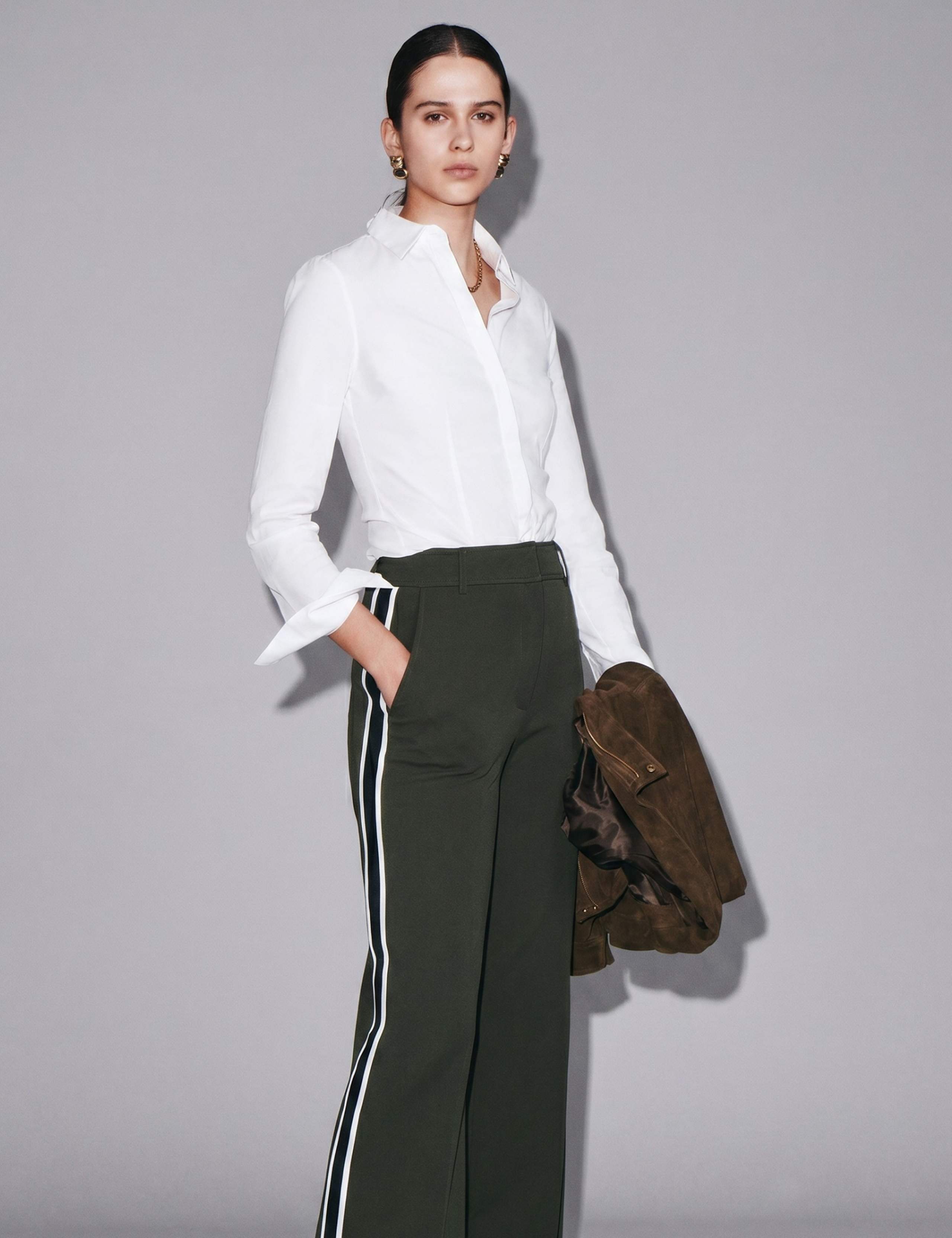 Striped Wide Leg Trousers 1 of 6