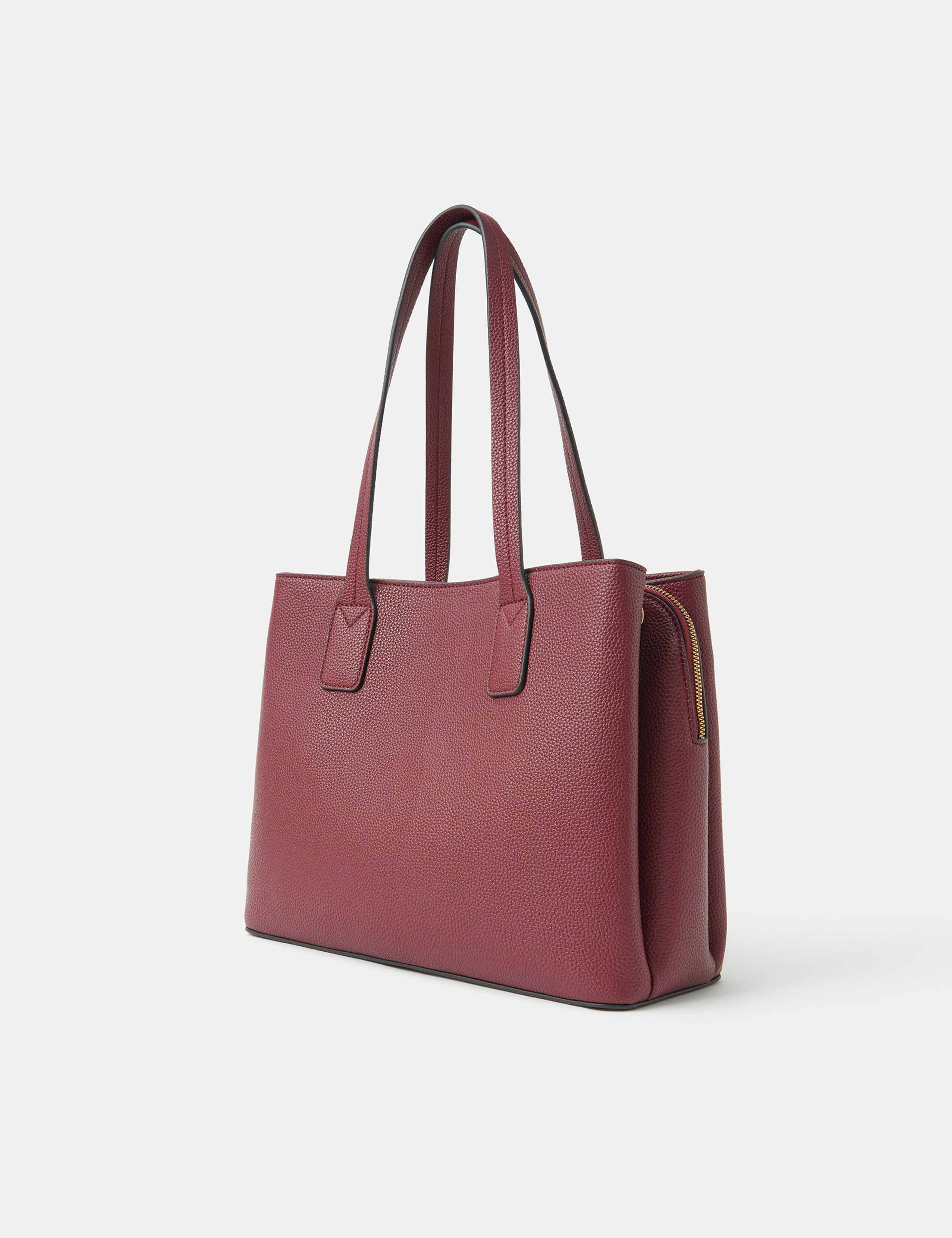 Faux Leather Webbing Strap Shoulder Bag 2 of 4