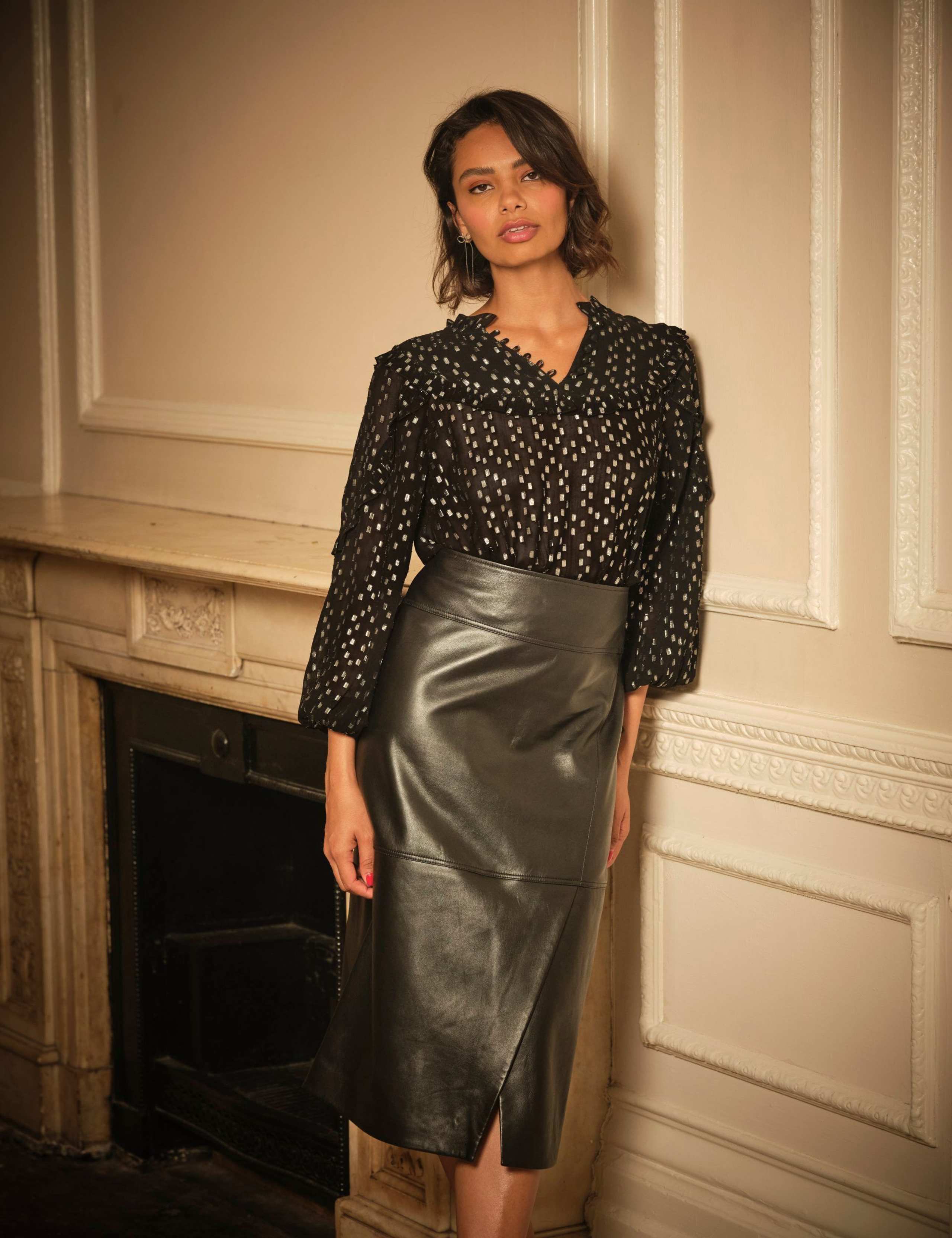 Metallic Button Detail Blouse 7 of 7