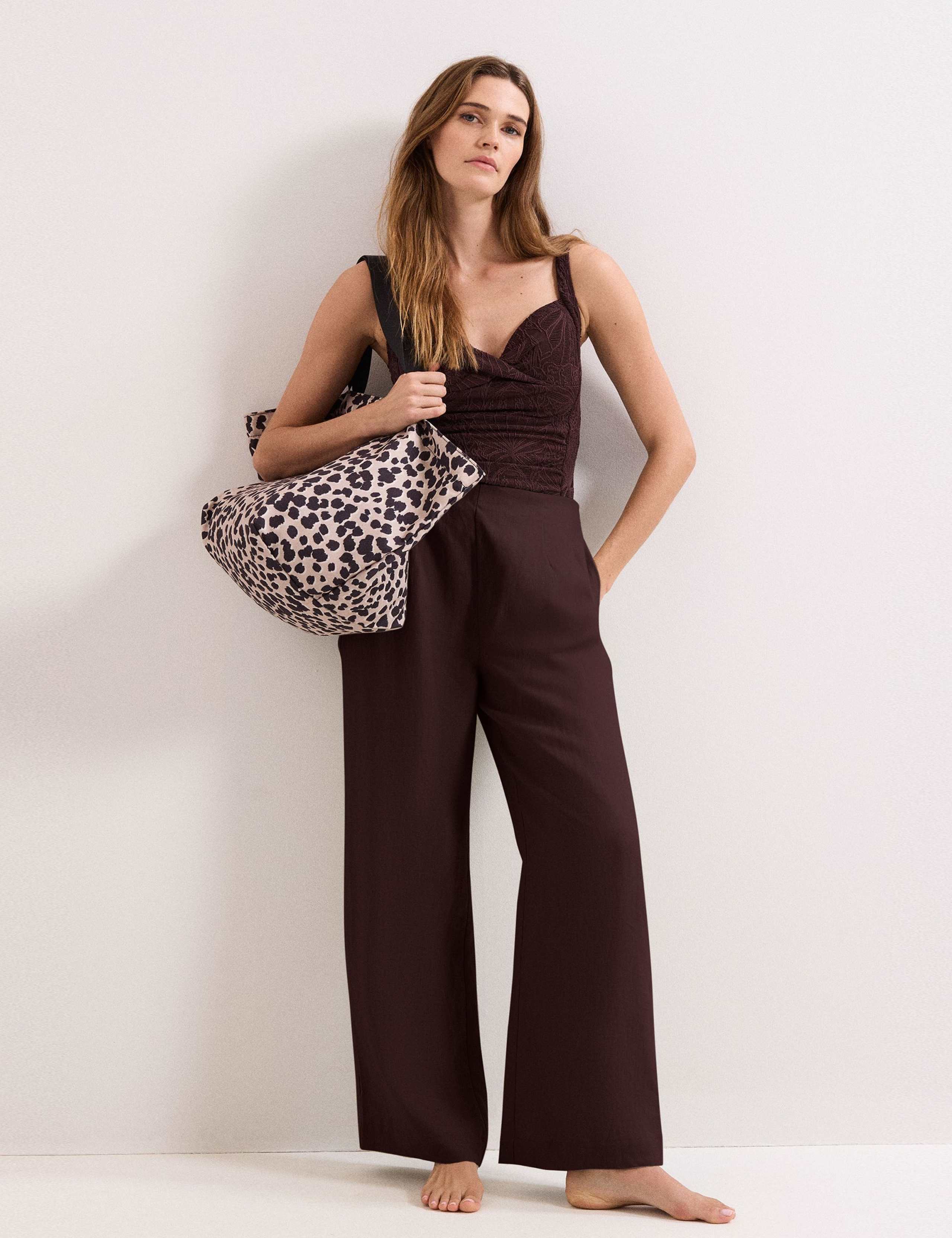 Textured Padded Sweetheart Neck Tankini Top 5 of 7