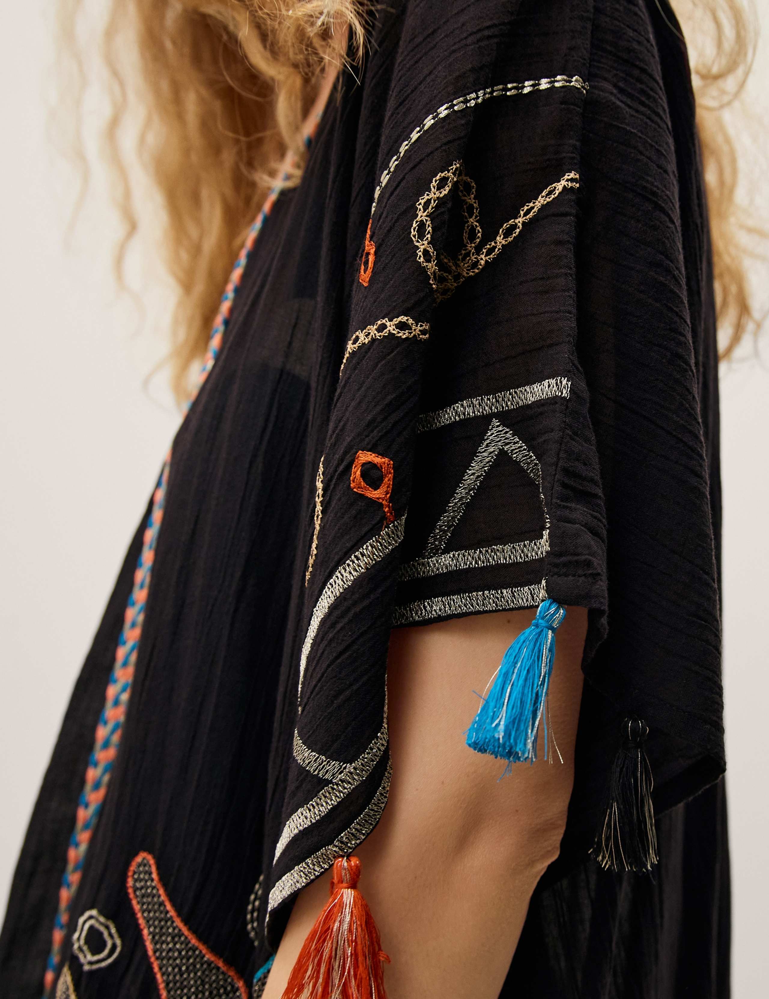 Pure Cotton Embroidered Beach Cover Up Kaftan 4 of 4
