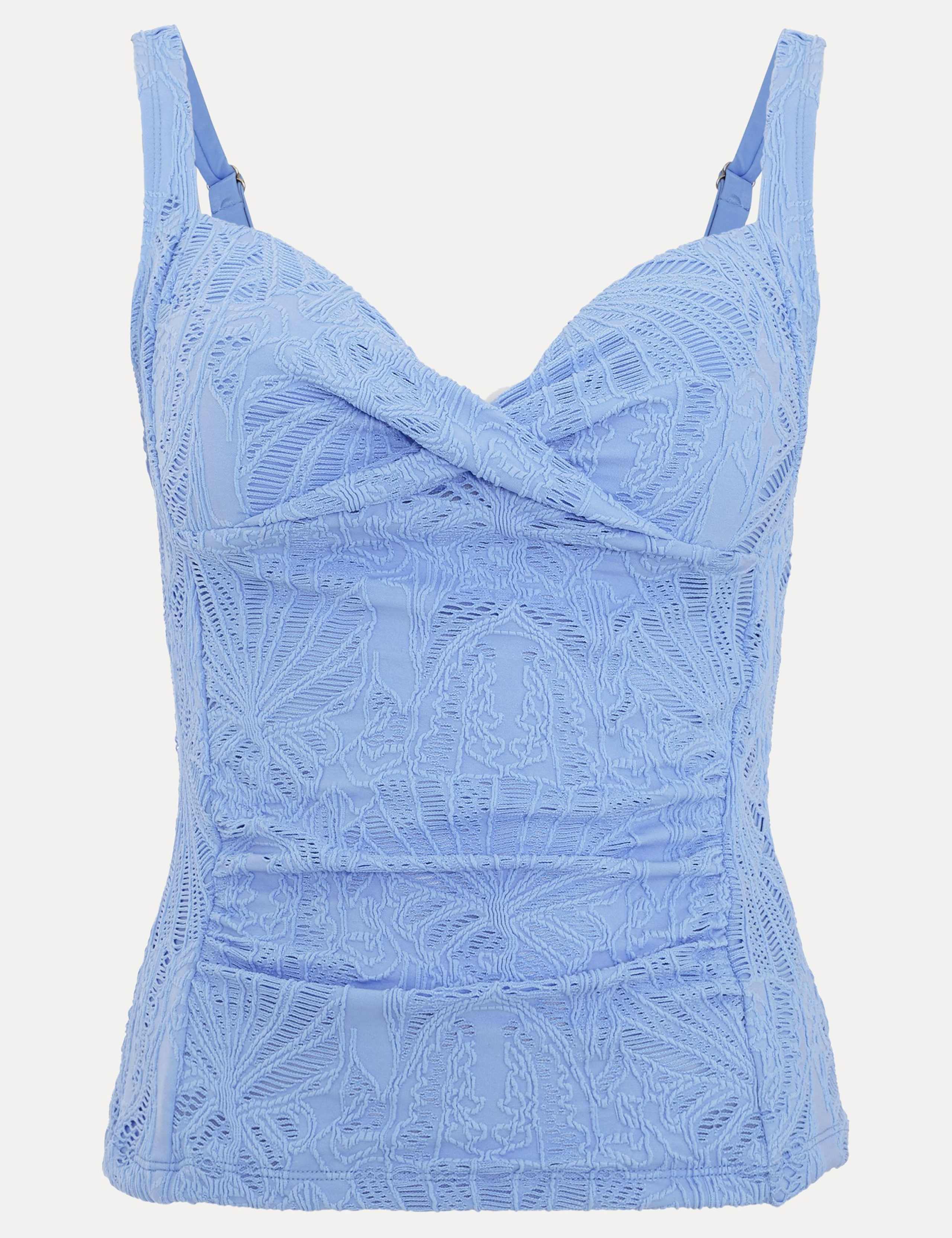 Textured Padded Tankini Top 2 of 7