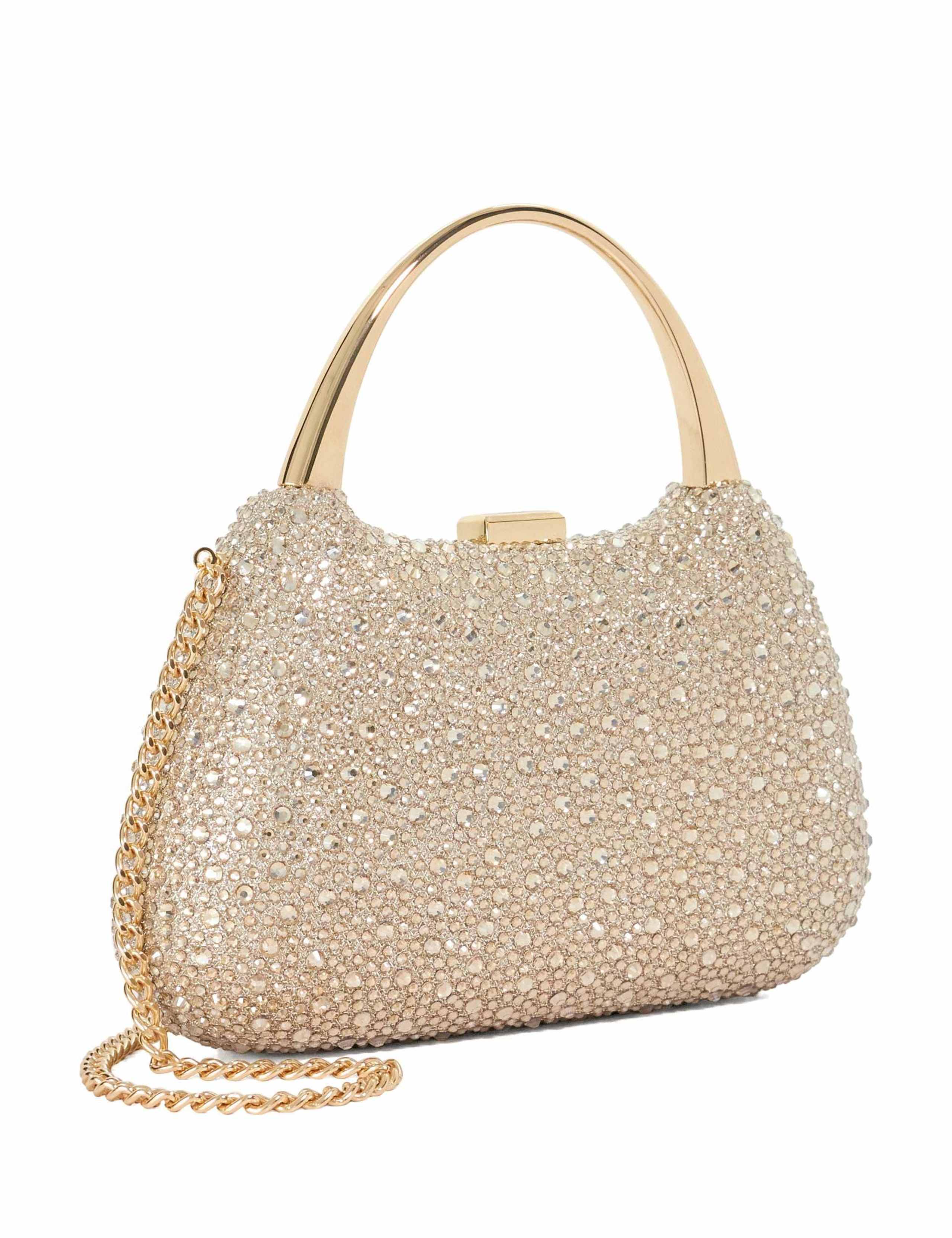 Diamanté Chain Strap Clutch Bag 2 of 6