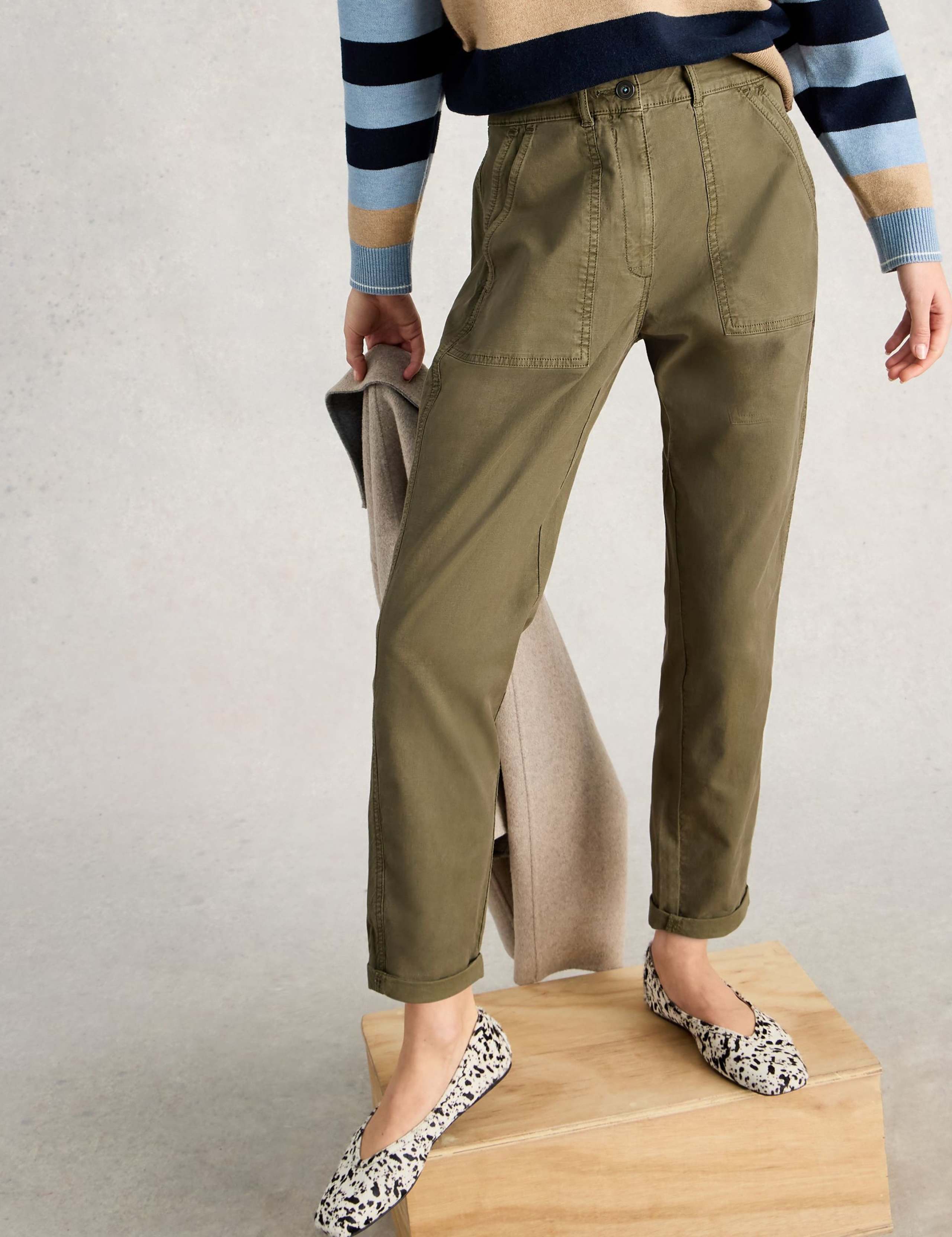 Tapered Ankle Grazer Chinos with Linen 4 of 6