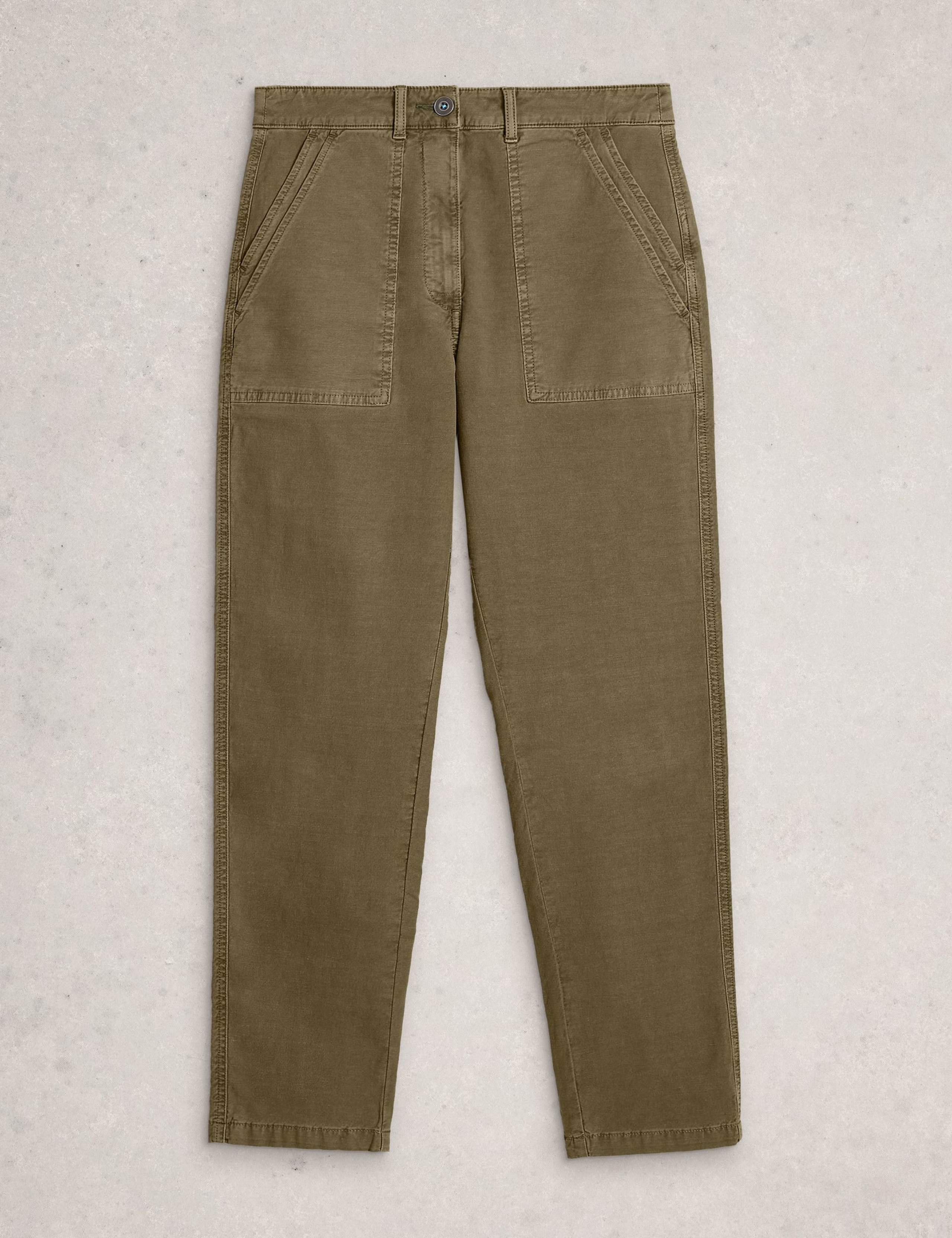Tapered Ankle Grazer Chinos with Linen 2 of 6