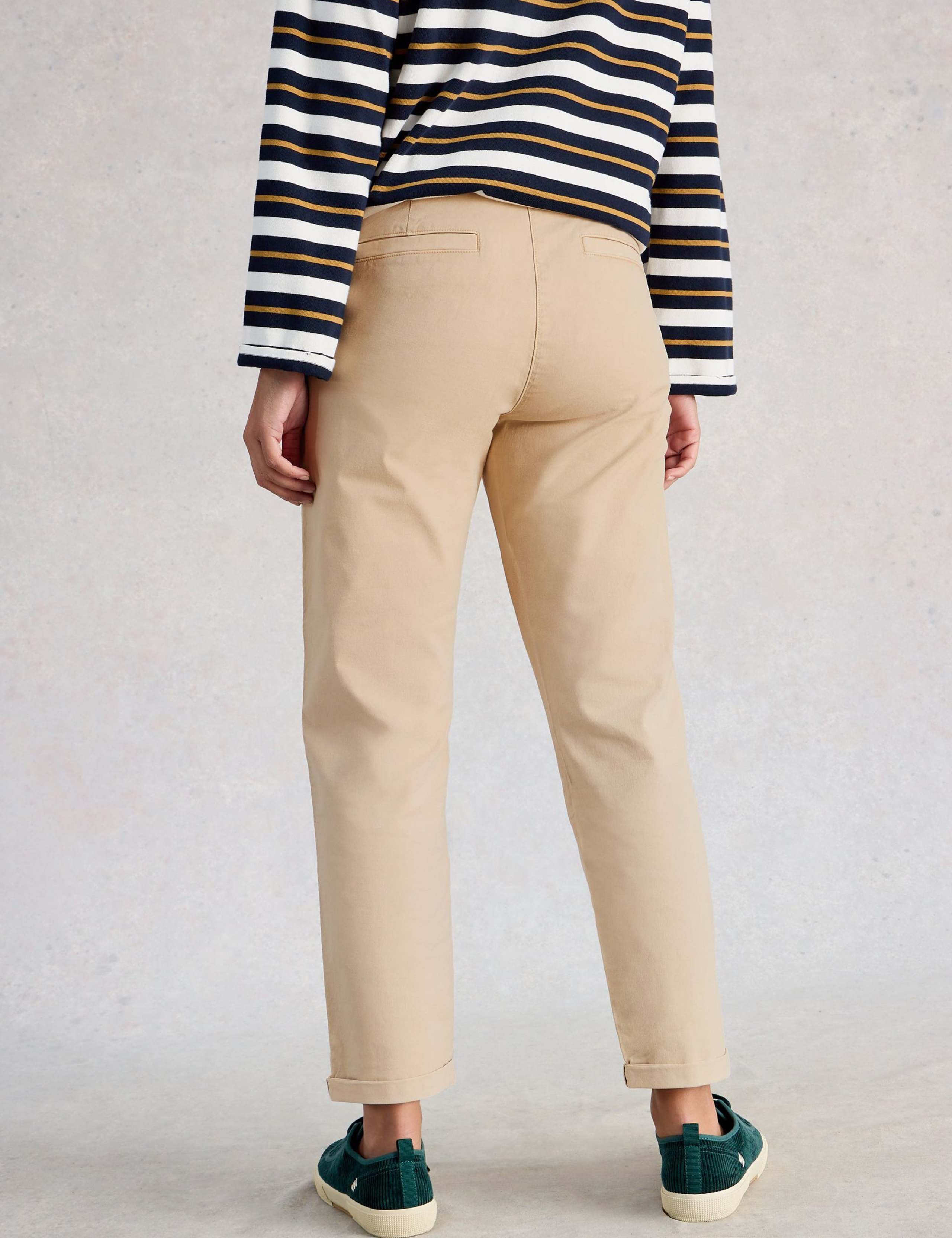 Tapered Ankle Grazer Chinos with Linen 3 of 6