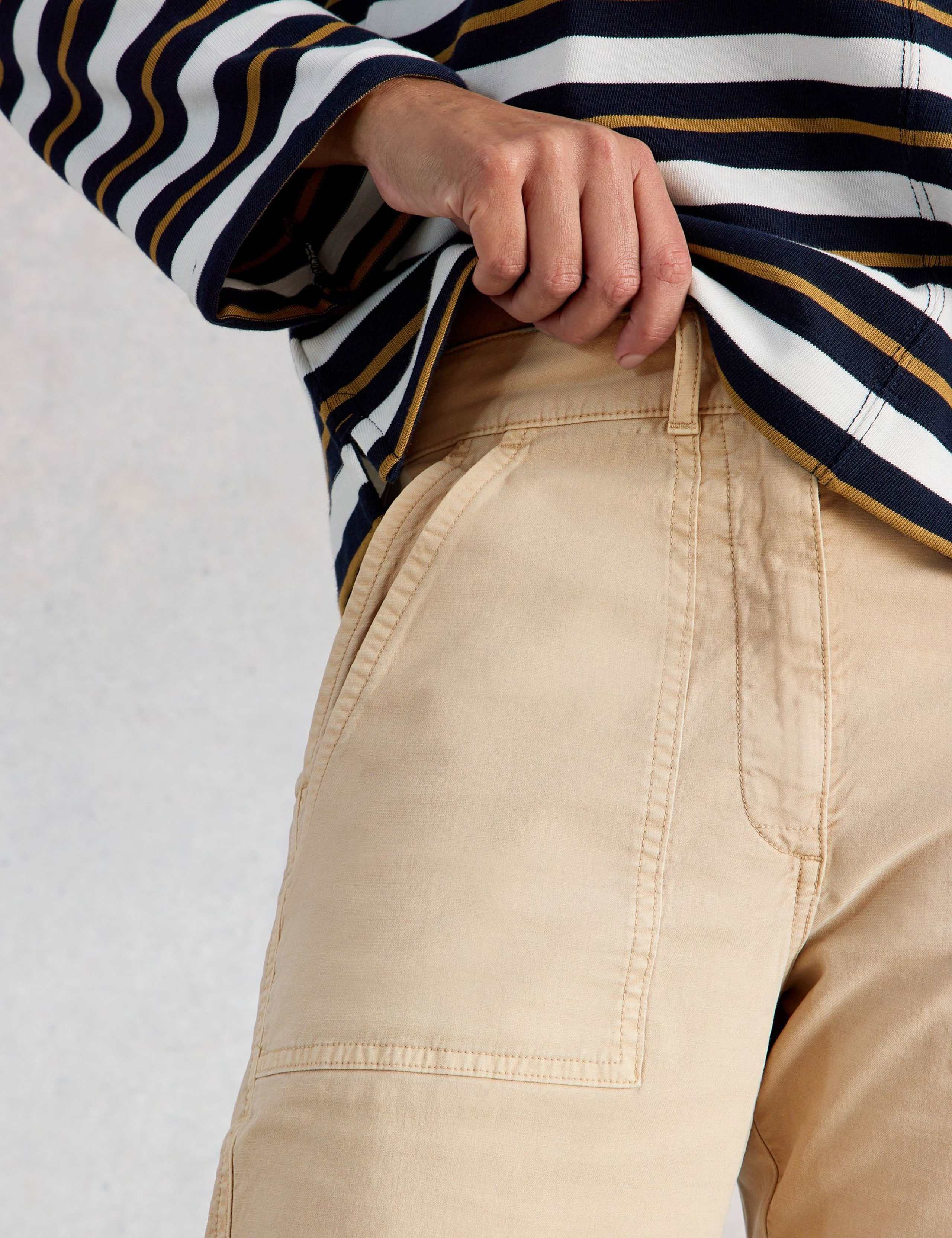 Tapered Ankle Grazer Chinos with Linen 4 of 6