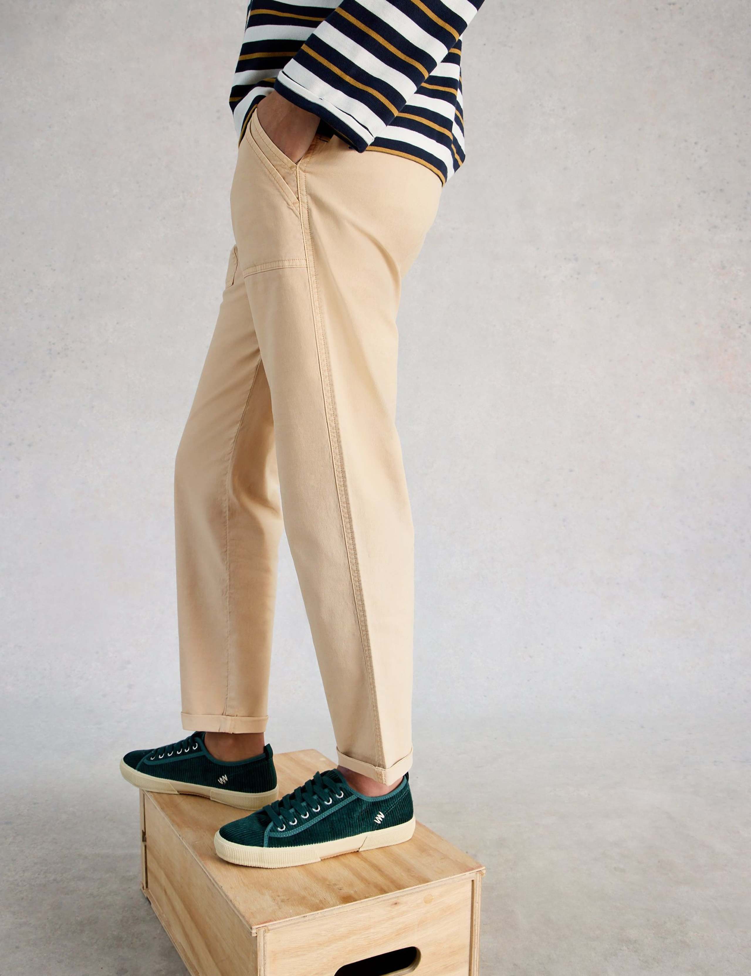Tapered Ankle Grazer Chinos with Linen 6 of 6