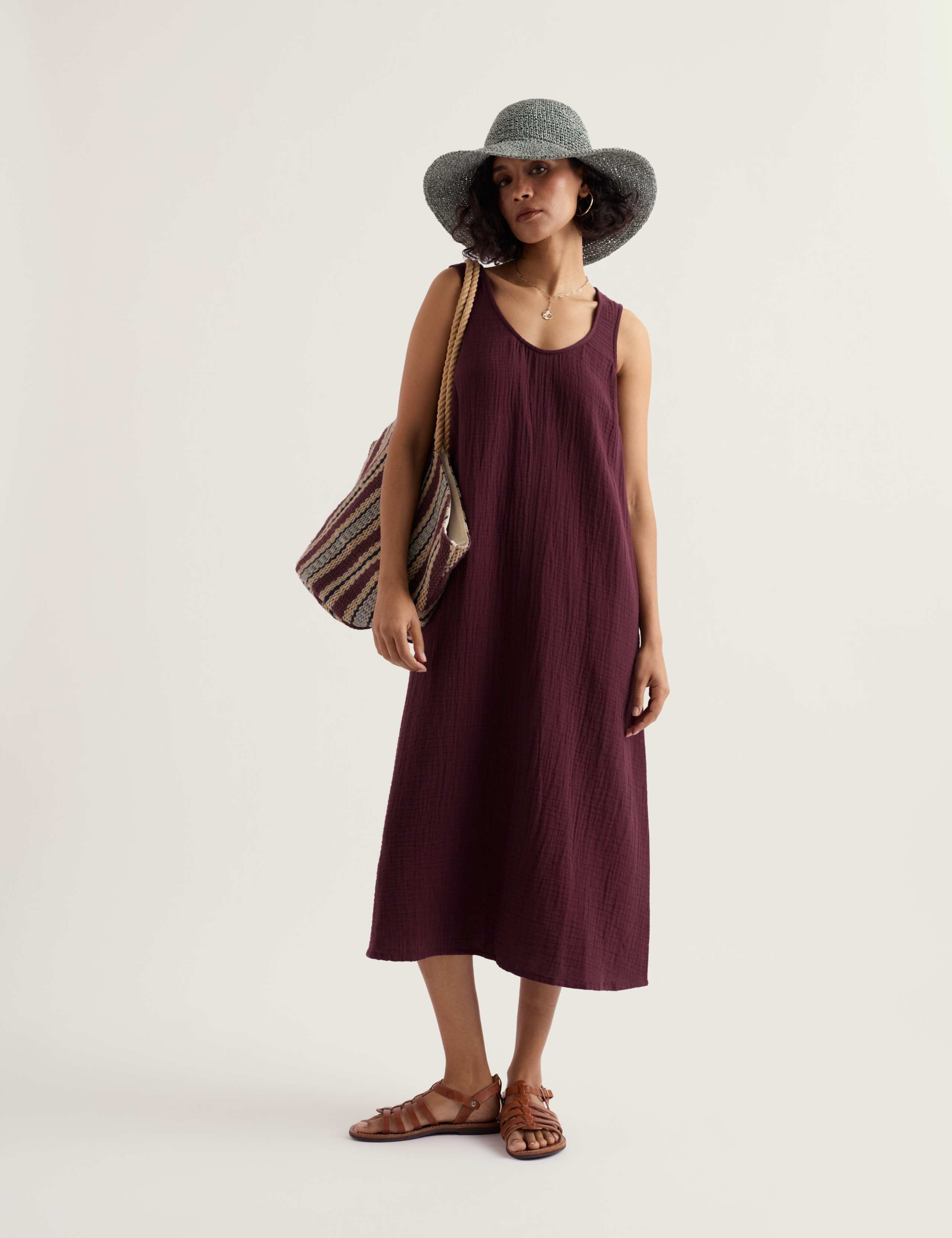 Pure Cotton Midi Shift Dress 1 of 5