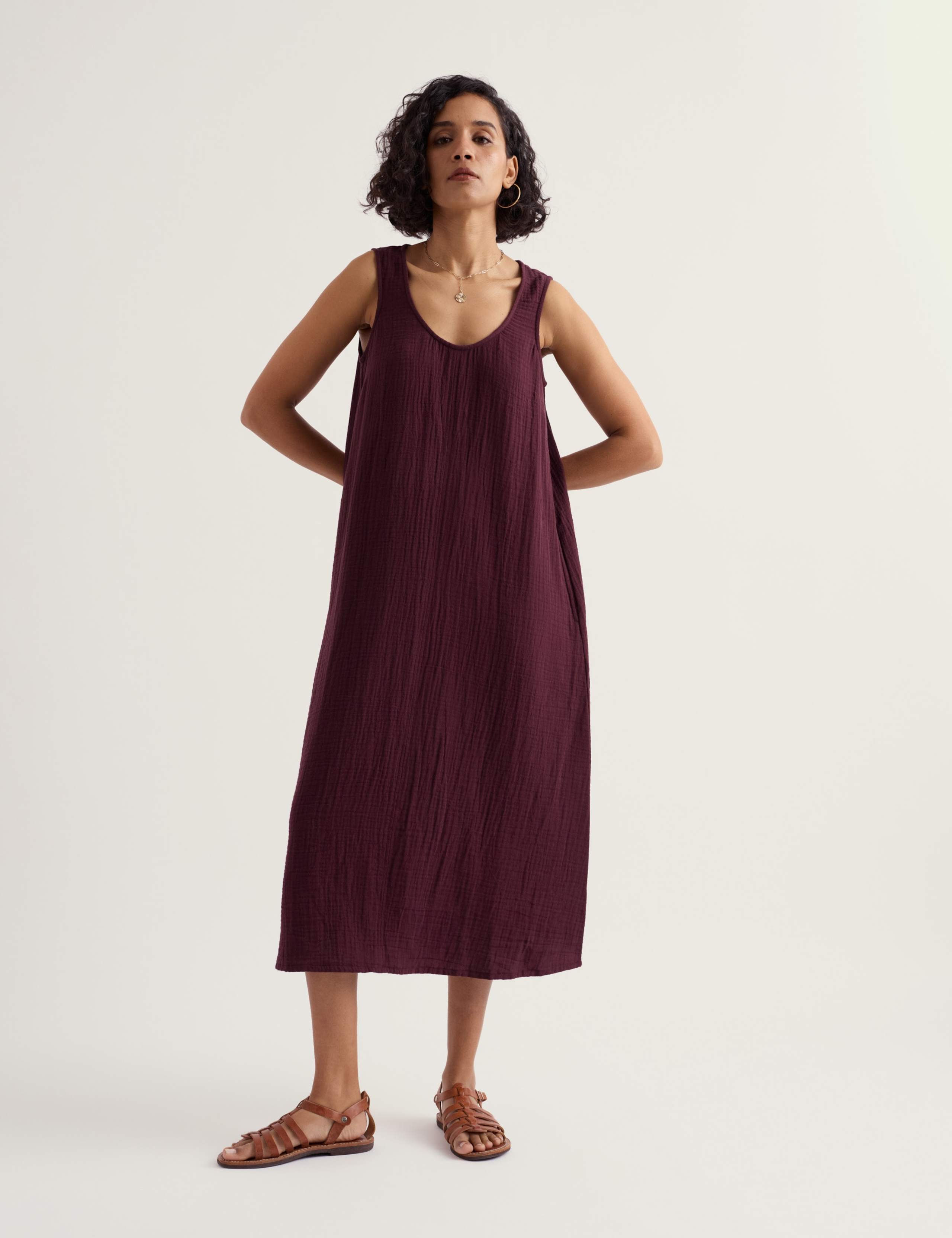 Pure Cotton Midi Shift Dress 3 of 5