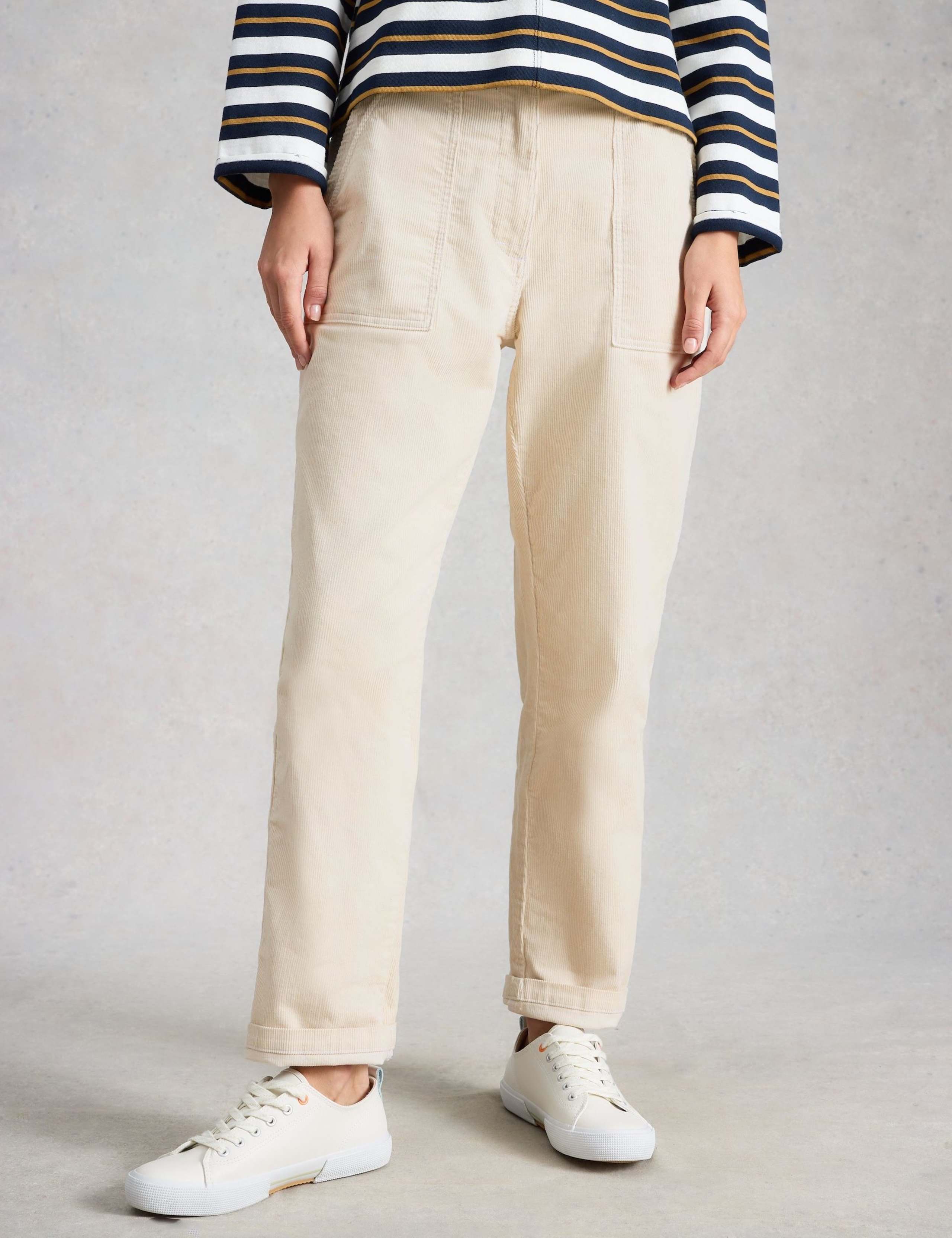 Cord Tapered Ankle Grazer Trousers 3 of 6