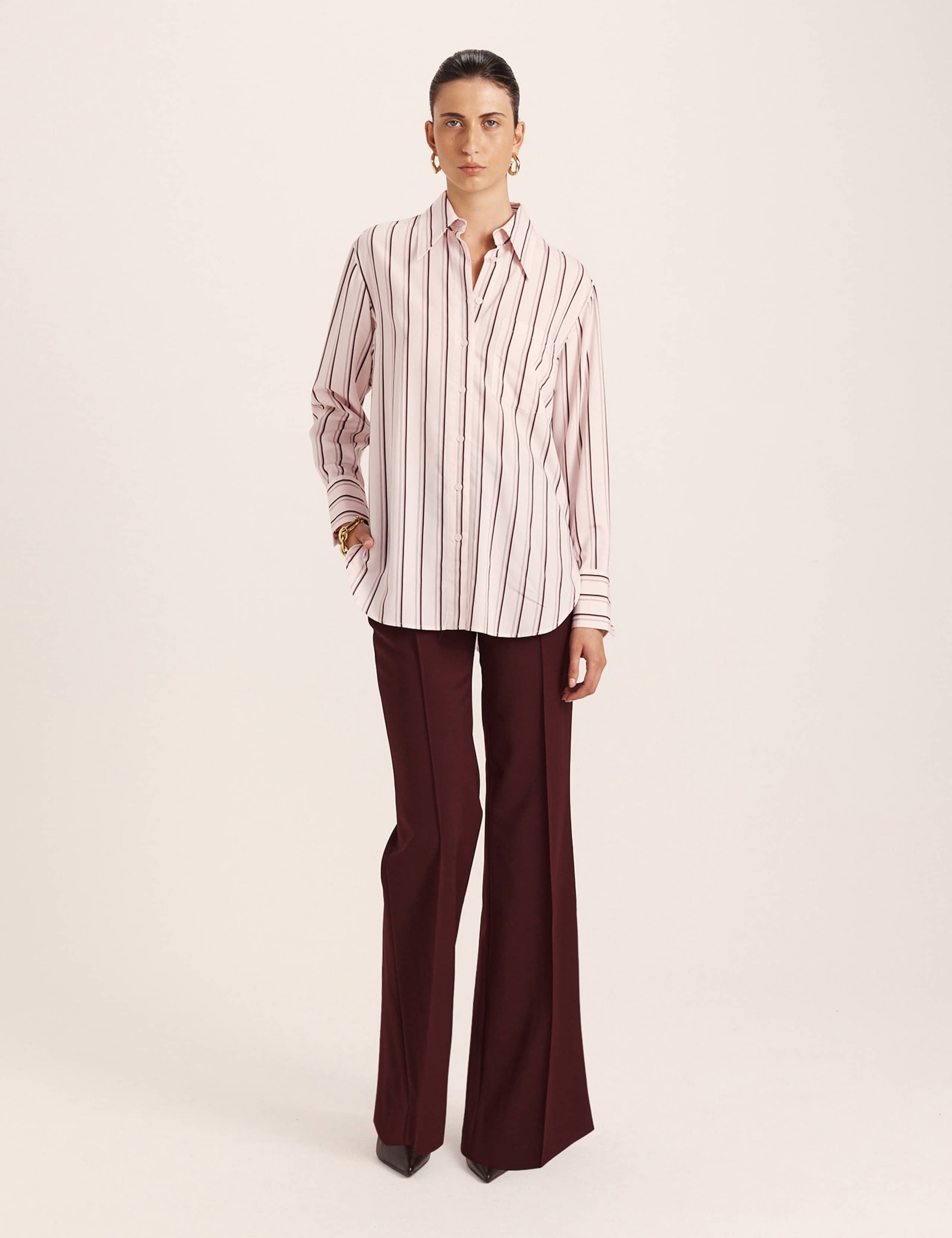 Striped Collared Long Sleeve Shirt 4 of 5