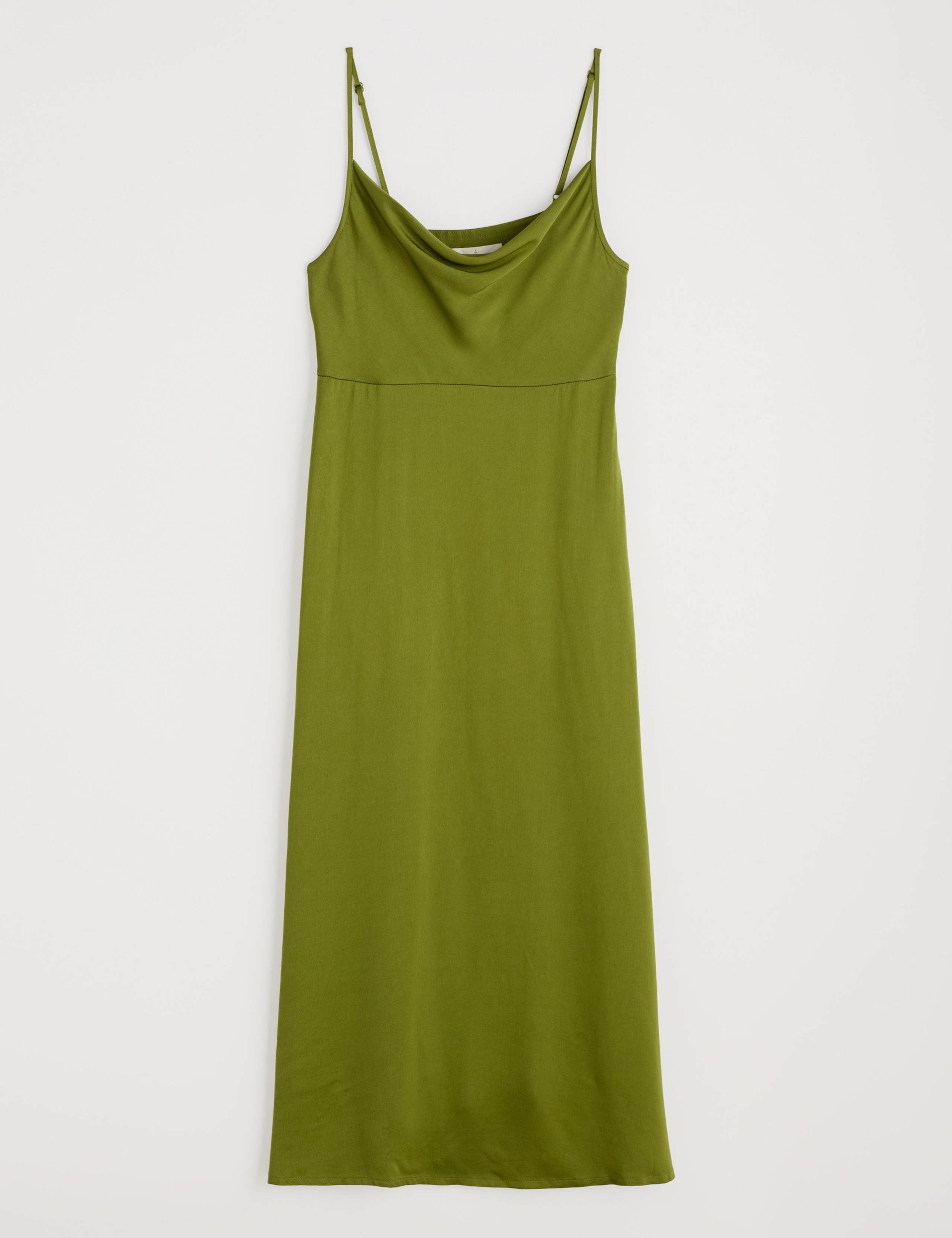 Cowl Neck Strappy Midi Slip Dress 2 of 5