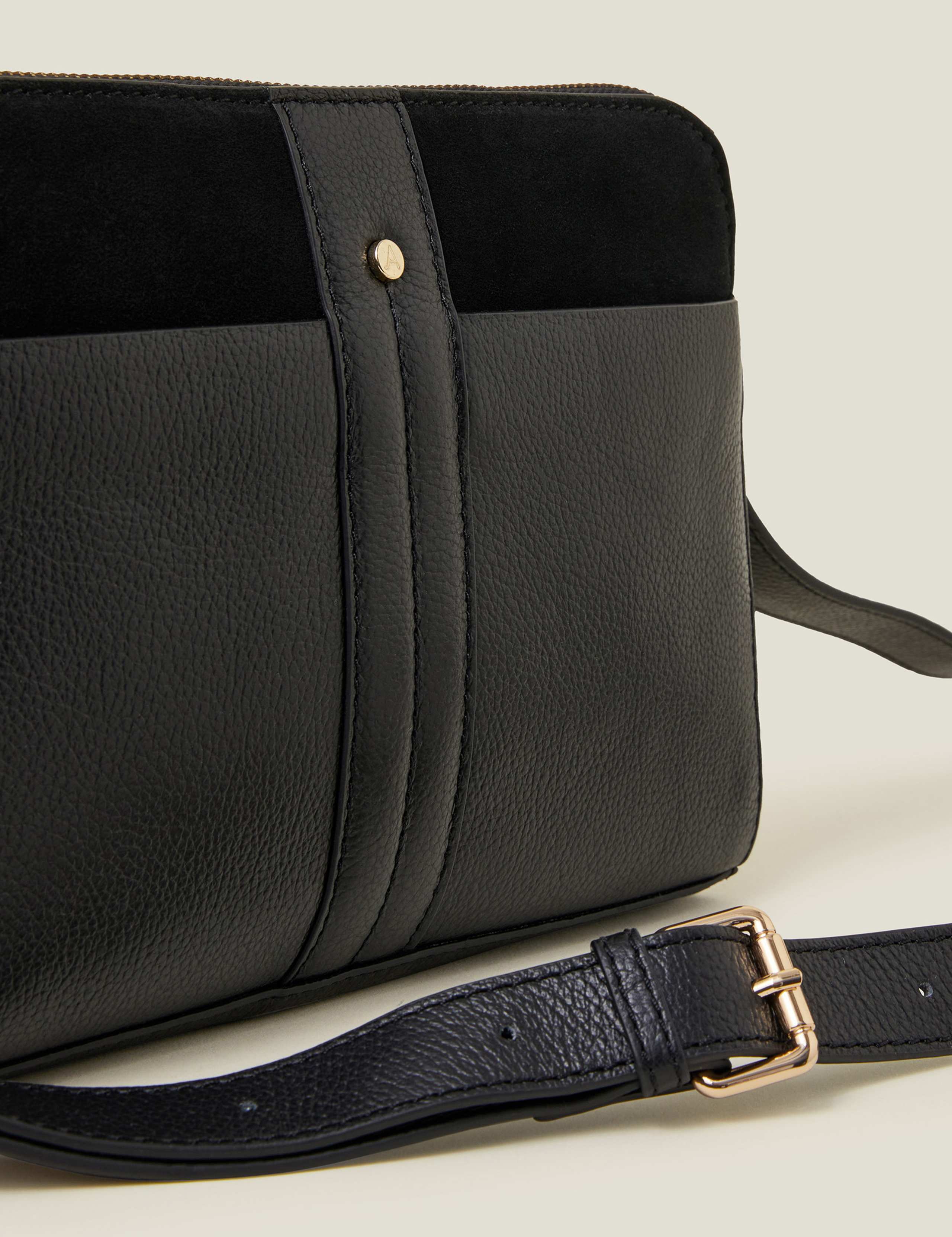 Leather Double Zip Cross Body Bag 3 of 4