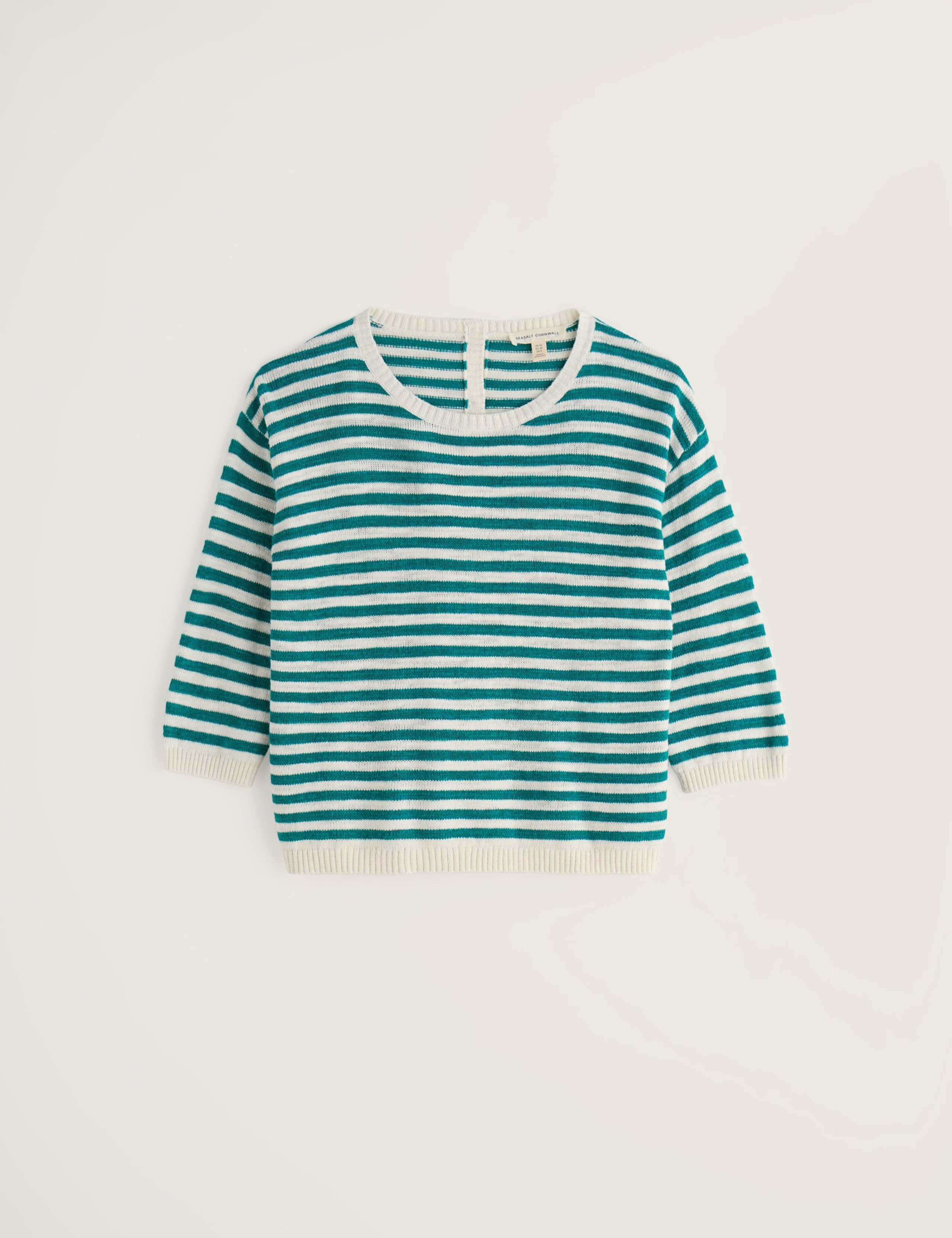 Cotton Rich Striped Jumper With Linen 2 of 5