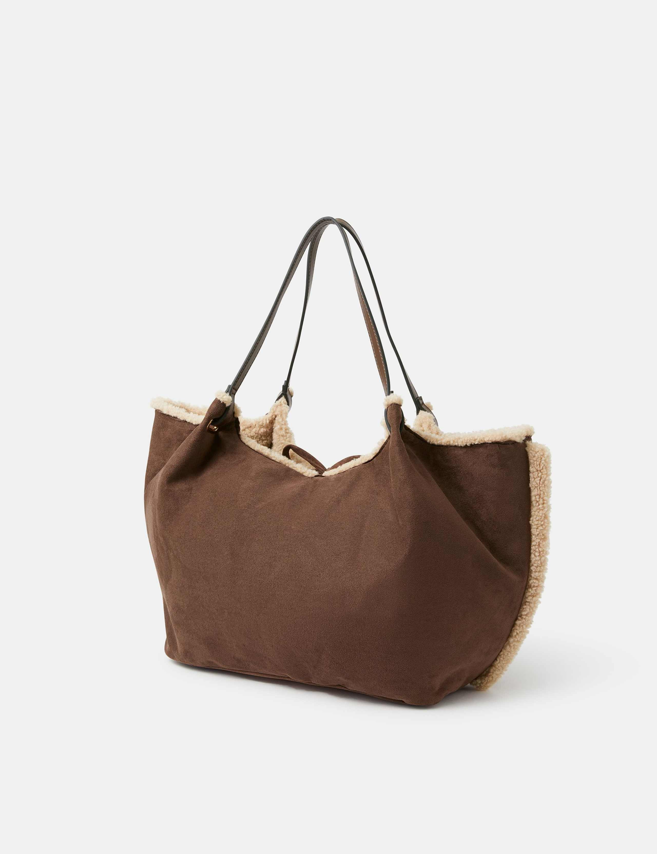 Reversible Shearling Shoulder Bag 3 of 4