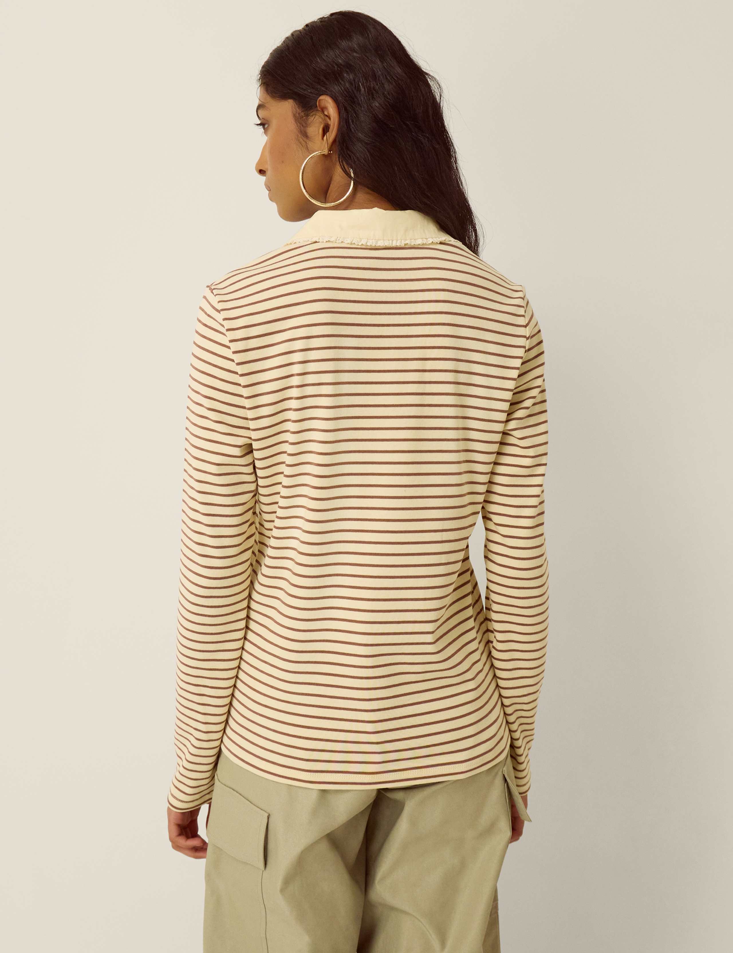 Striped Jersey Polo Shirt 3 of 4