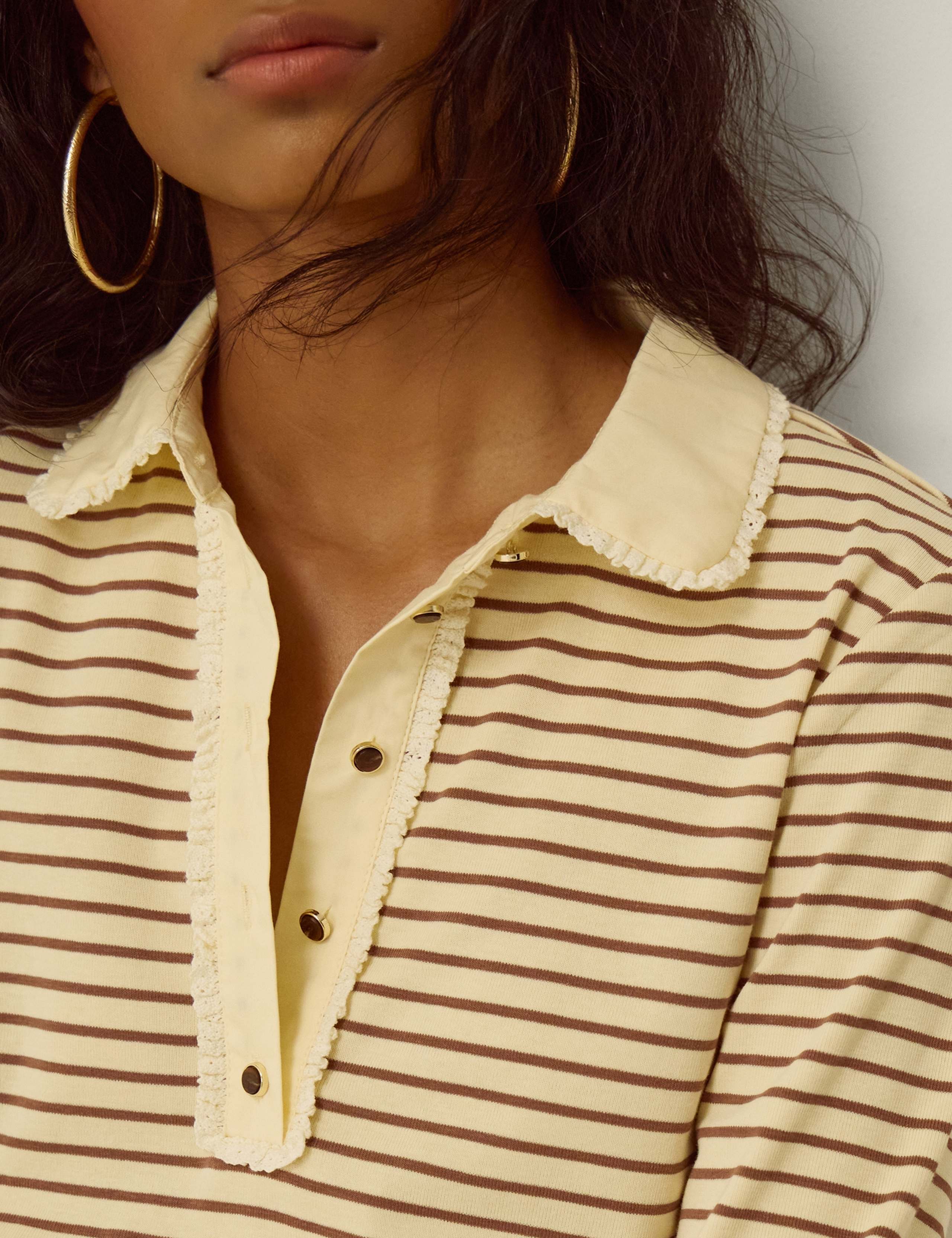 Striped Jersey Polo Shirt 4 of 4