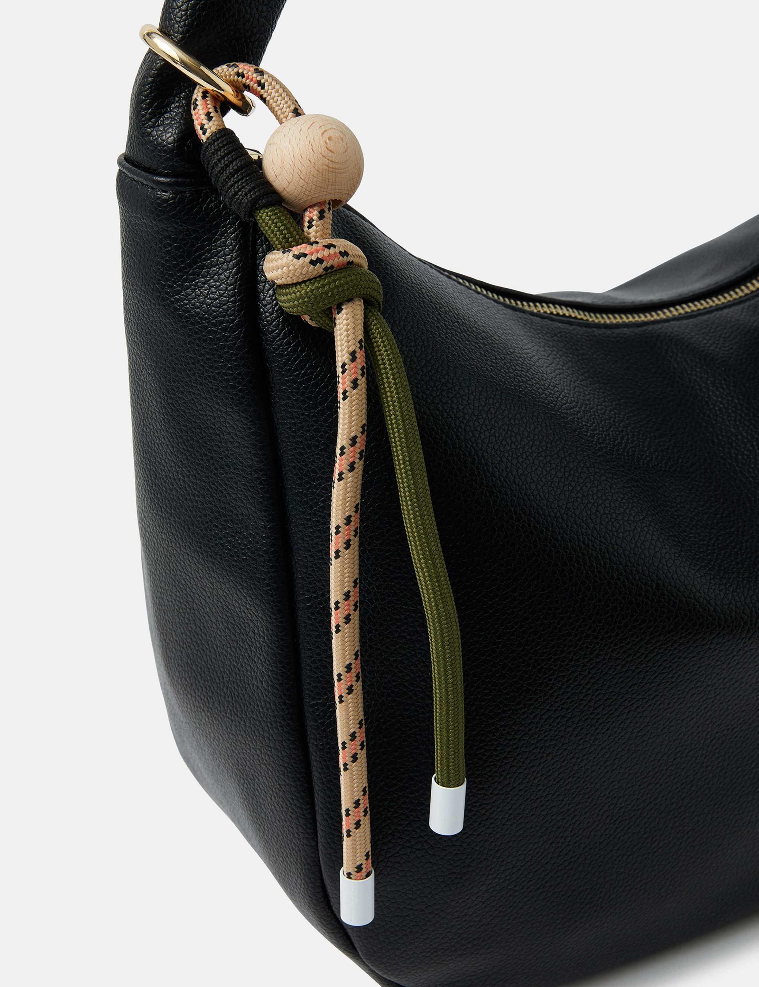 Soft Shoulder Bag with Charm 3 of 4