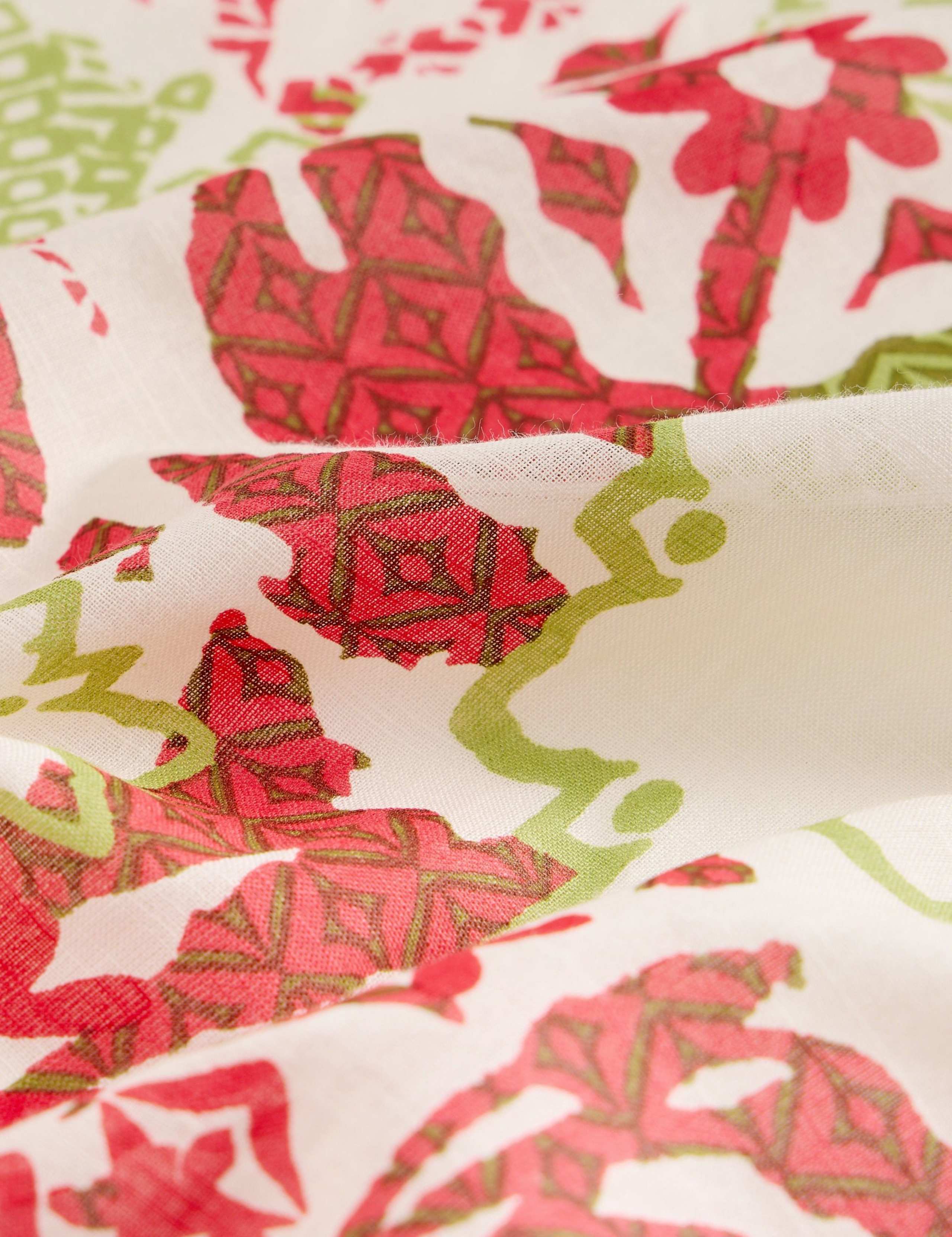 Cotton Blend Printed Square Scarf 3 of 3