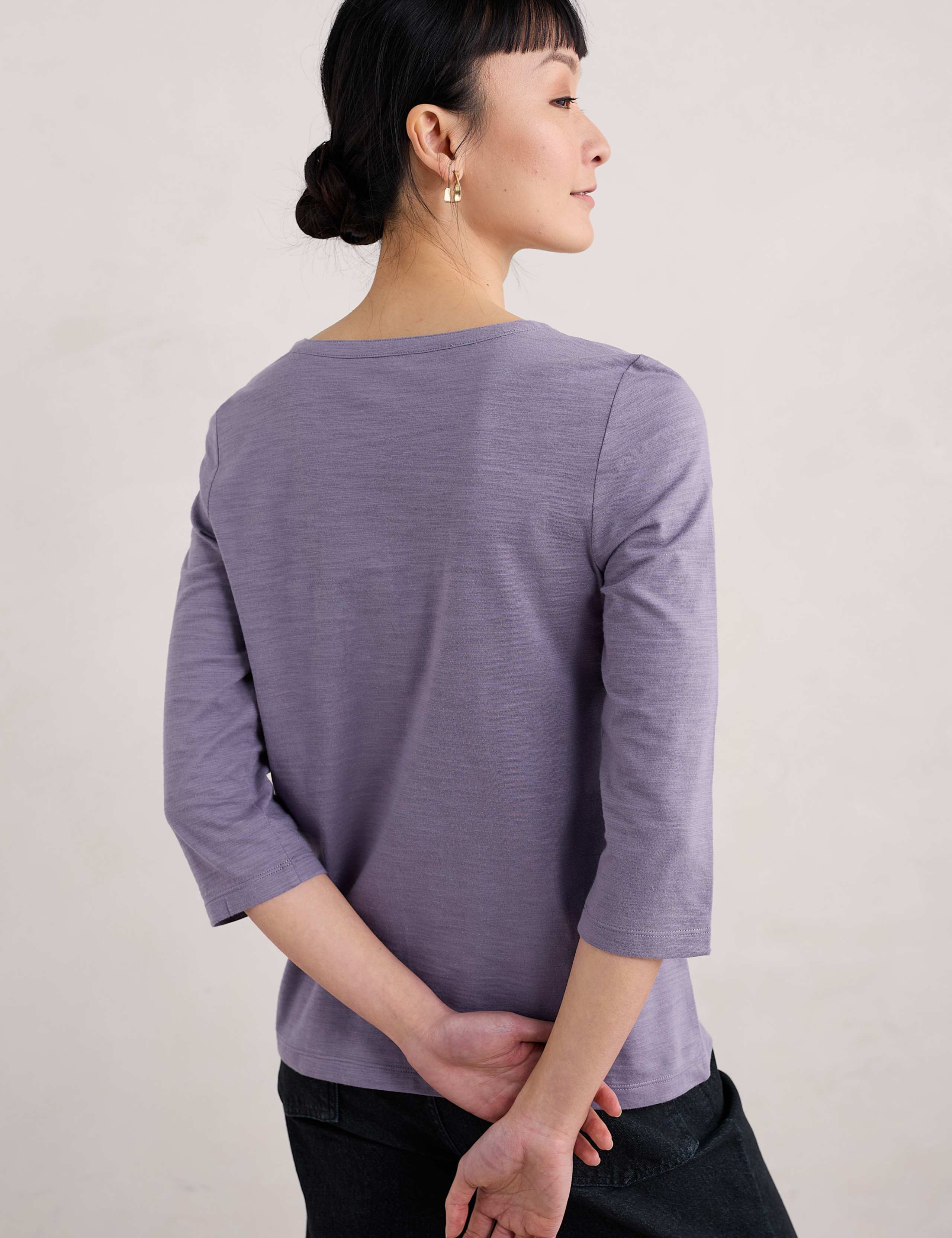 Pure Cotton Notch Neck Top 4 of 5