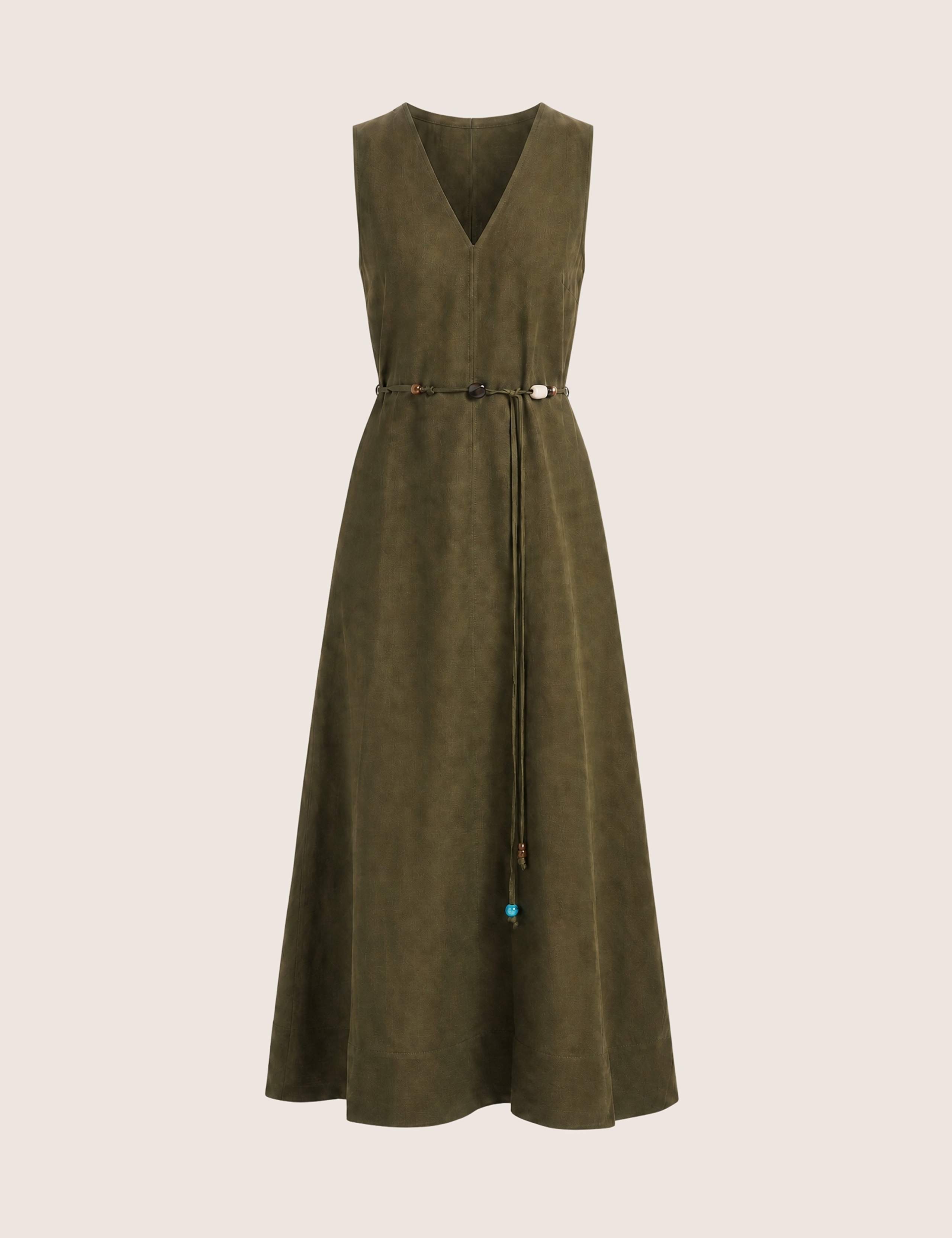 Sleeveless V Neck Midi Dress 2 of 7