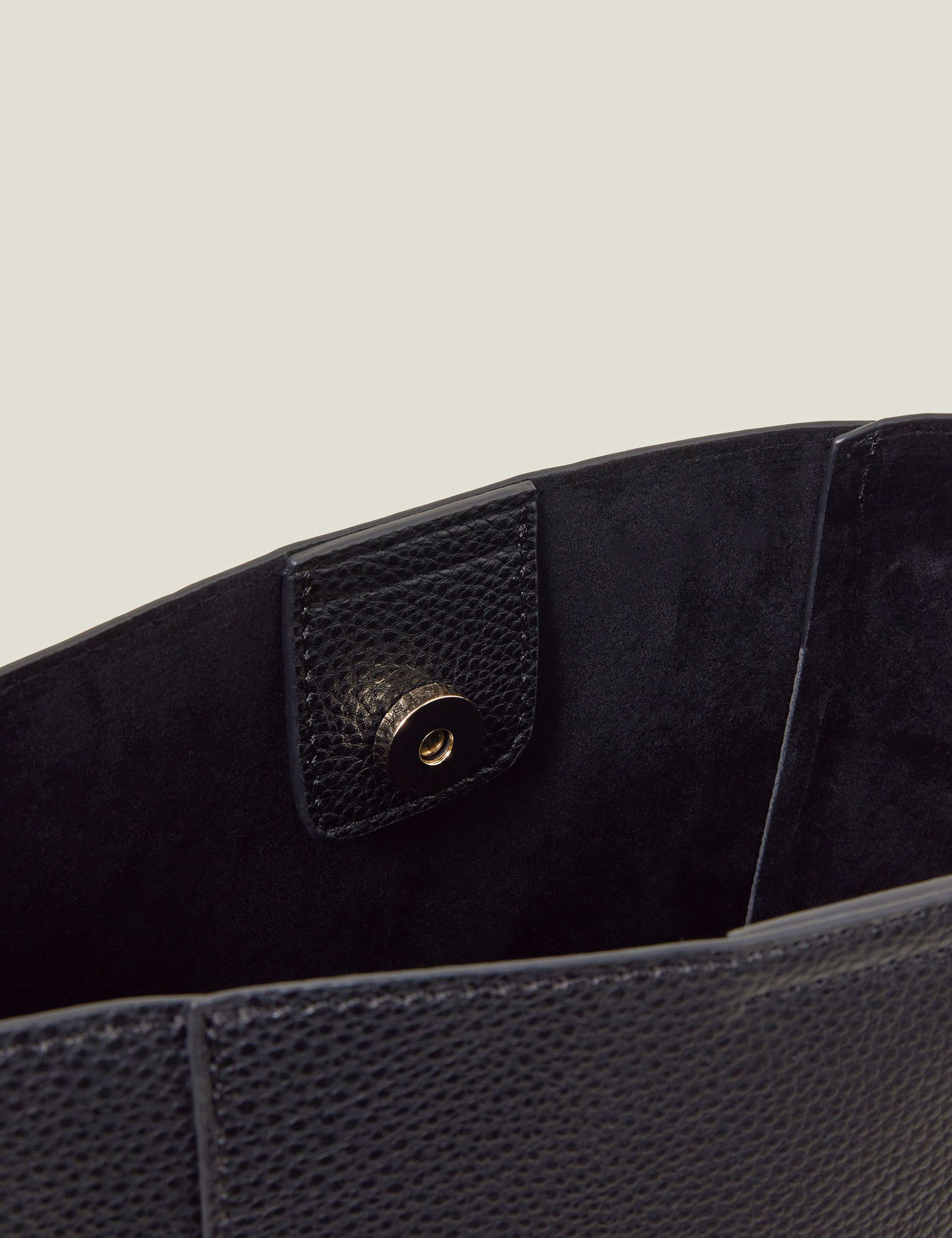 Faux Leather Webbing Strap Bucket Bag 4 of 4