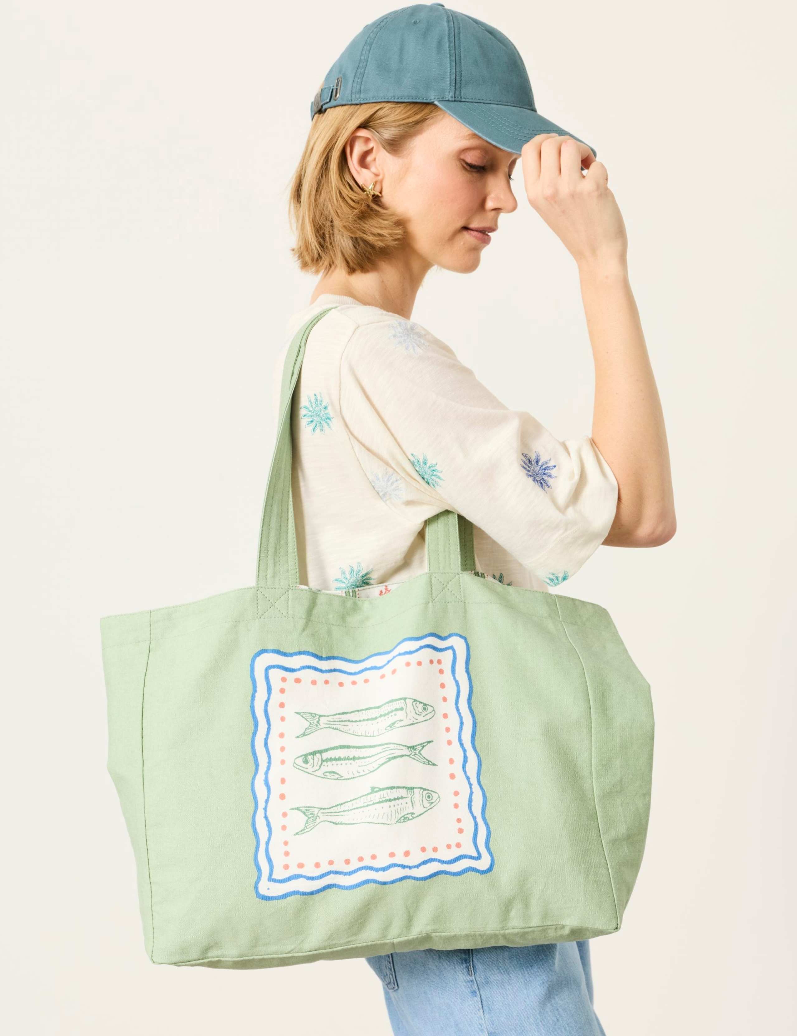 Pure Cotton Fish Reversible Tote Bag 3 of 4