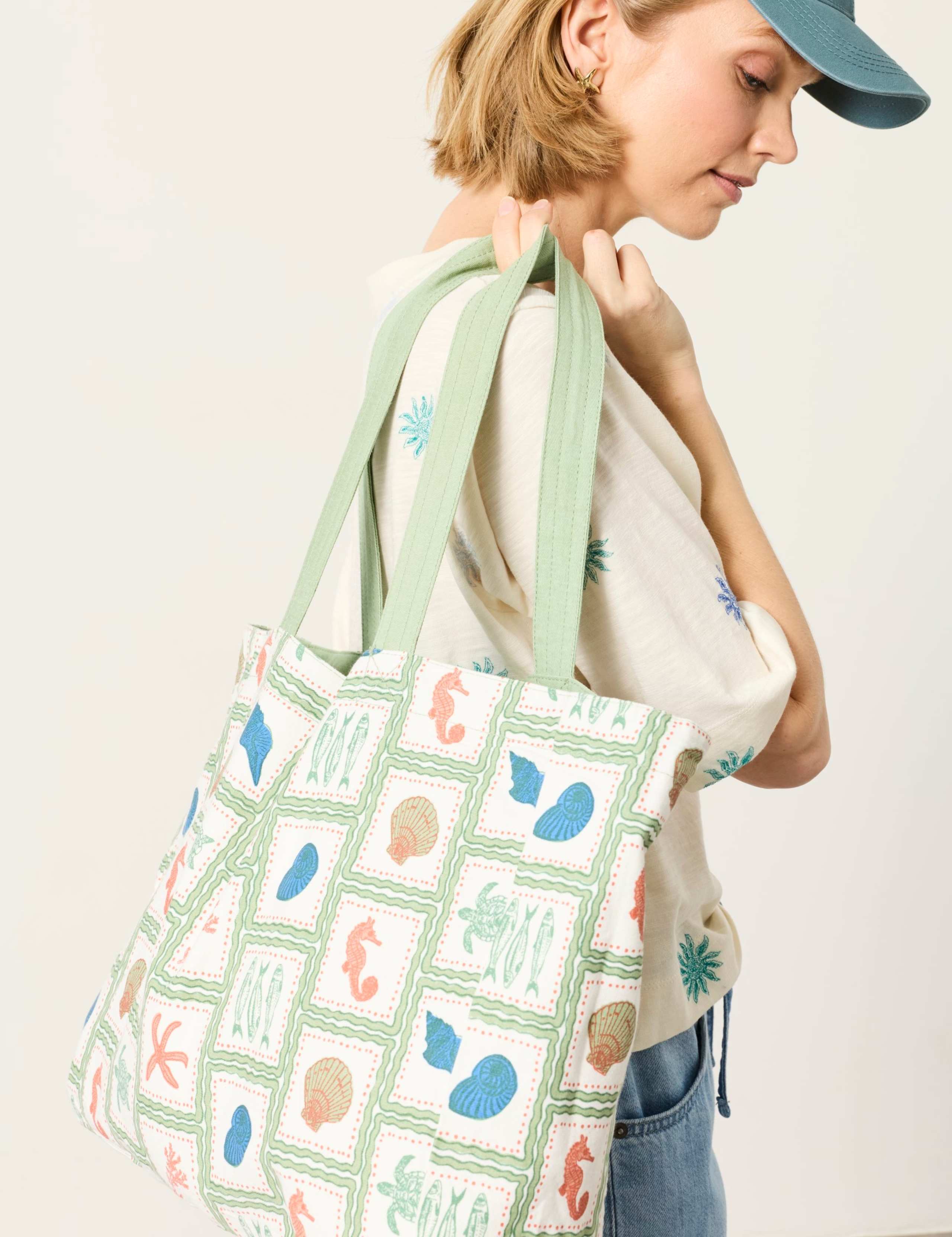 Pure Cotton Fish Reversible Tote Bag 4 of 4