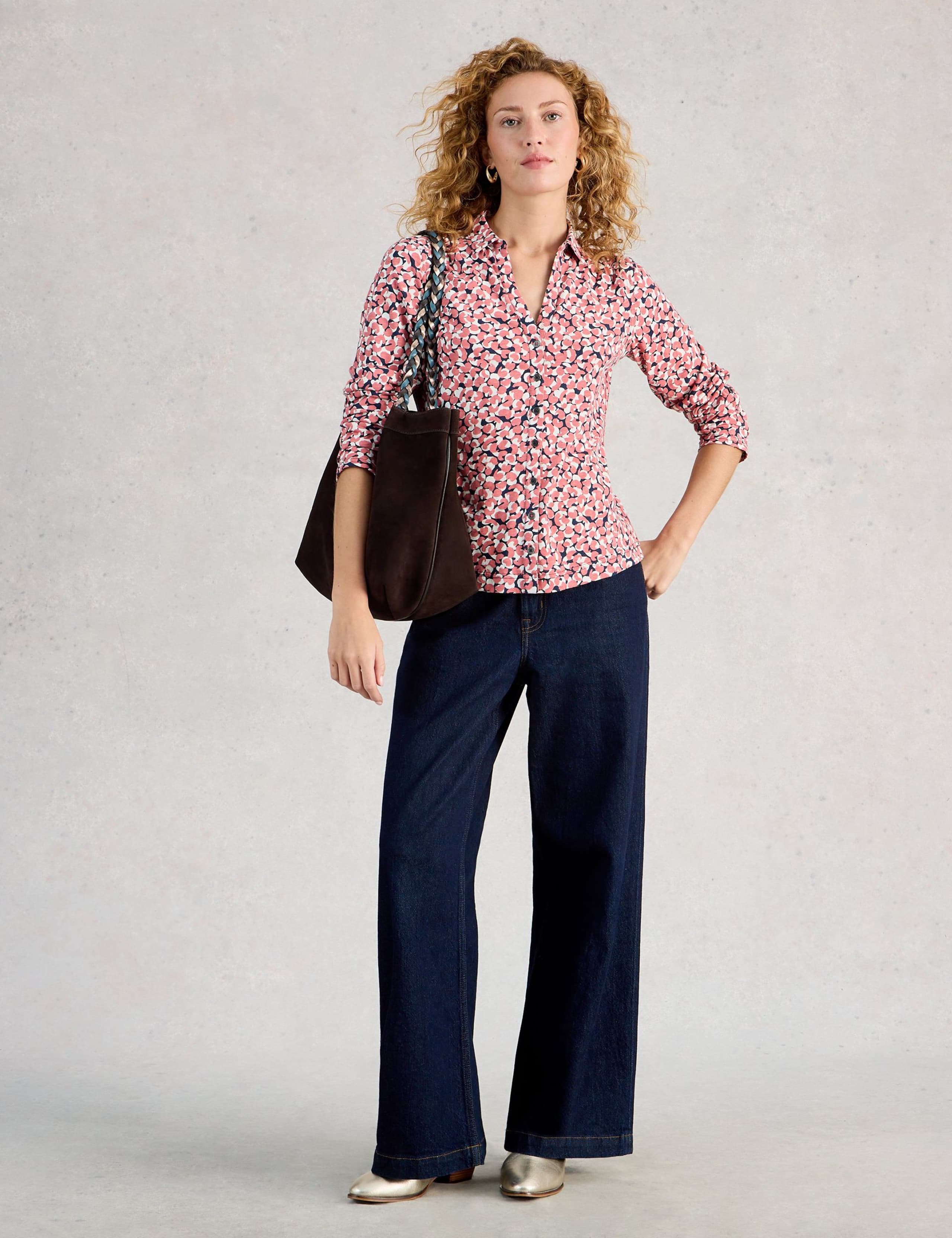 Pure Cotton Jersey Printed Collared Shirt 1 of 6