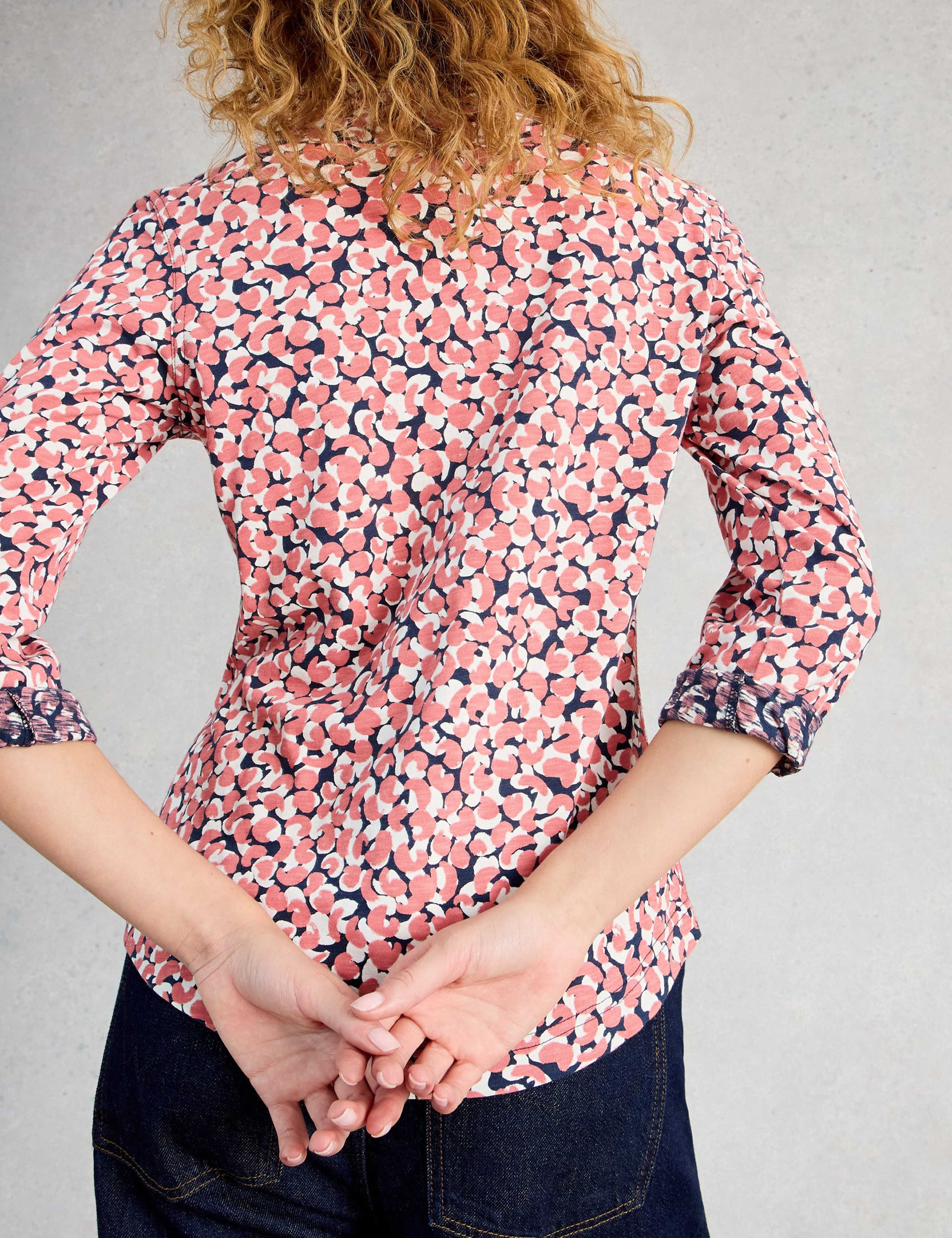Pure Cotton Jersey Printed Collared Shirt 4 of 6