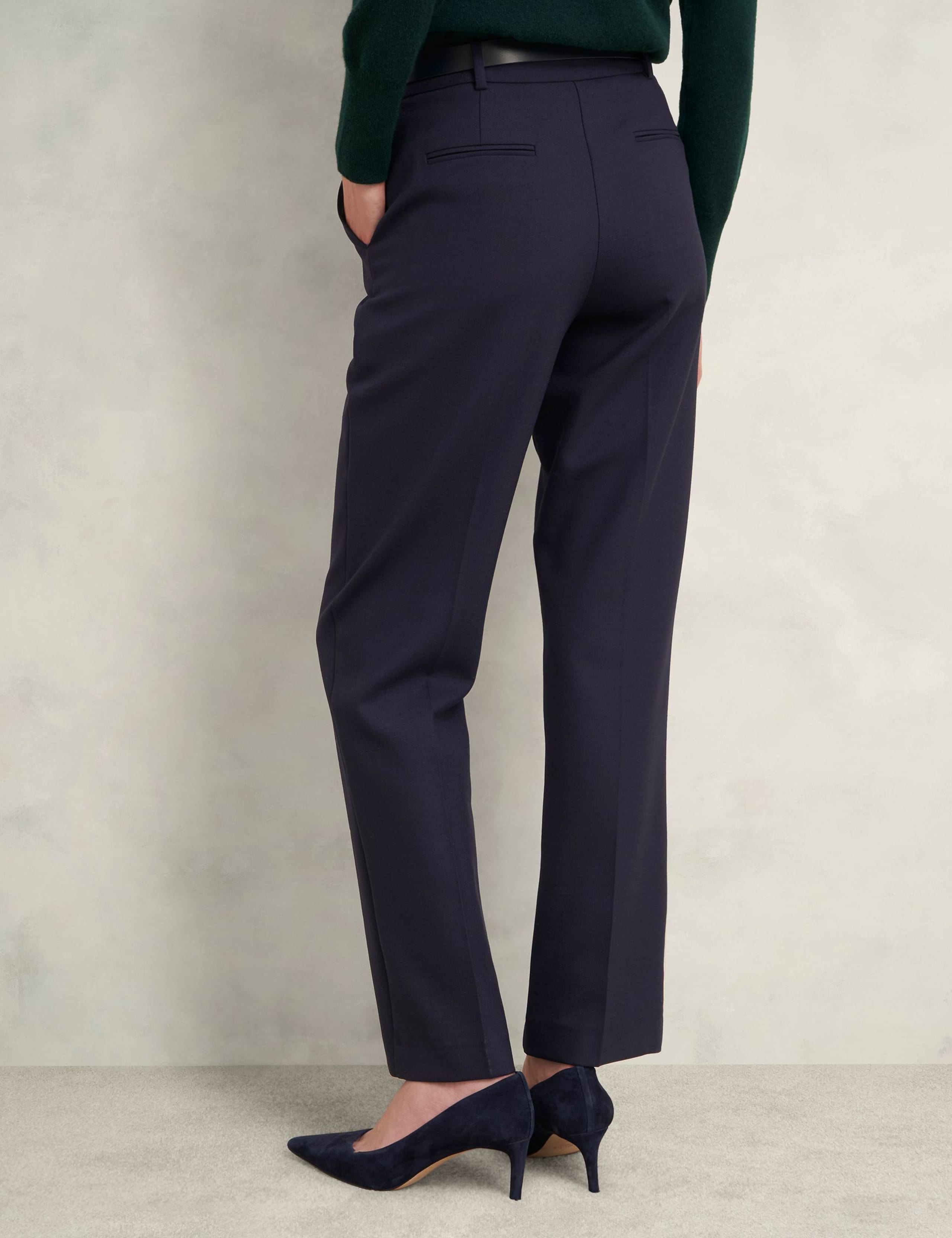 Wool Blend Straight Leg Trousers 4 of 5
