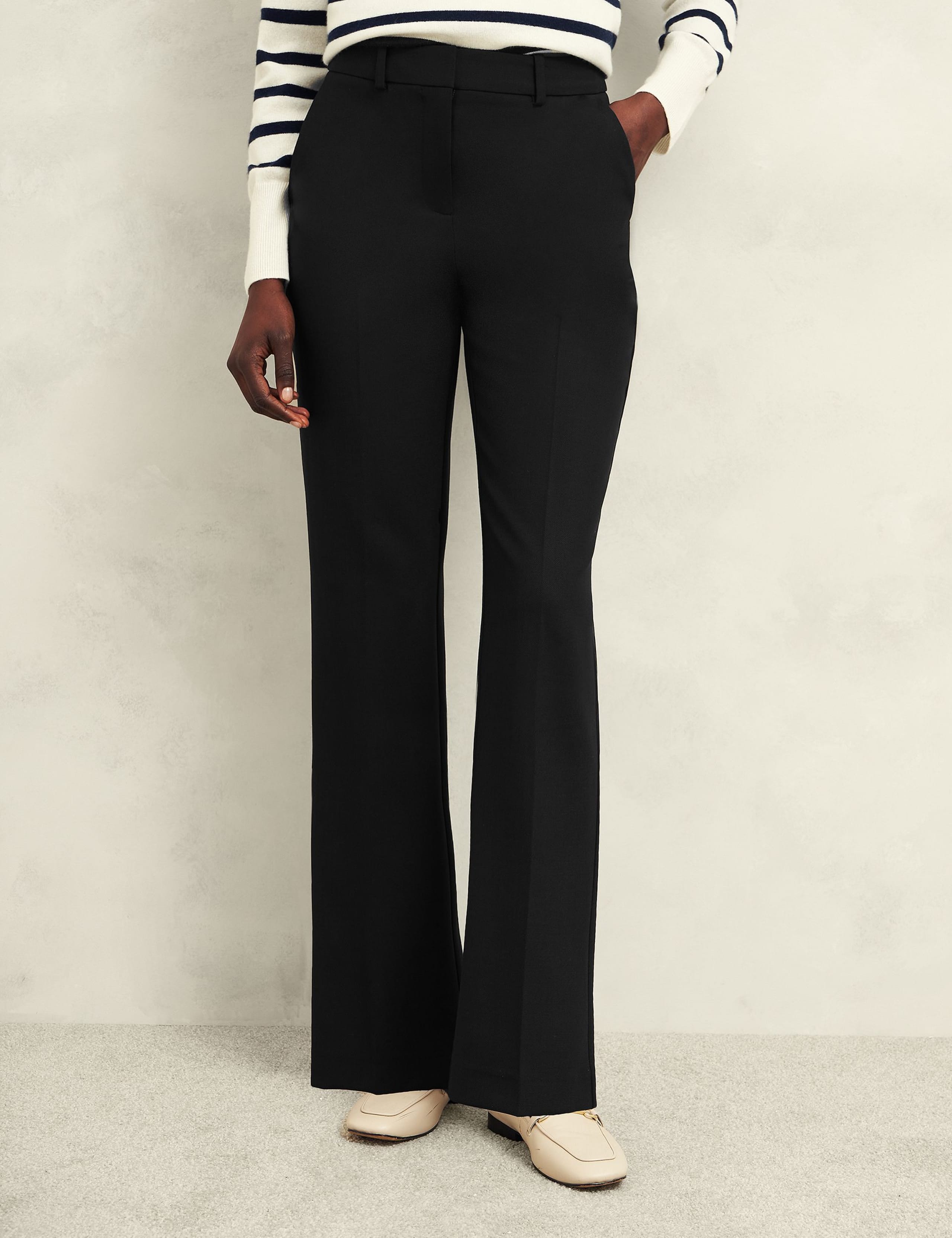 Wool Blend Straight Leg Trousers 4 of 6