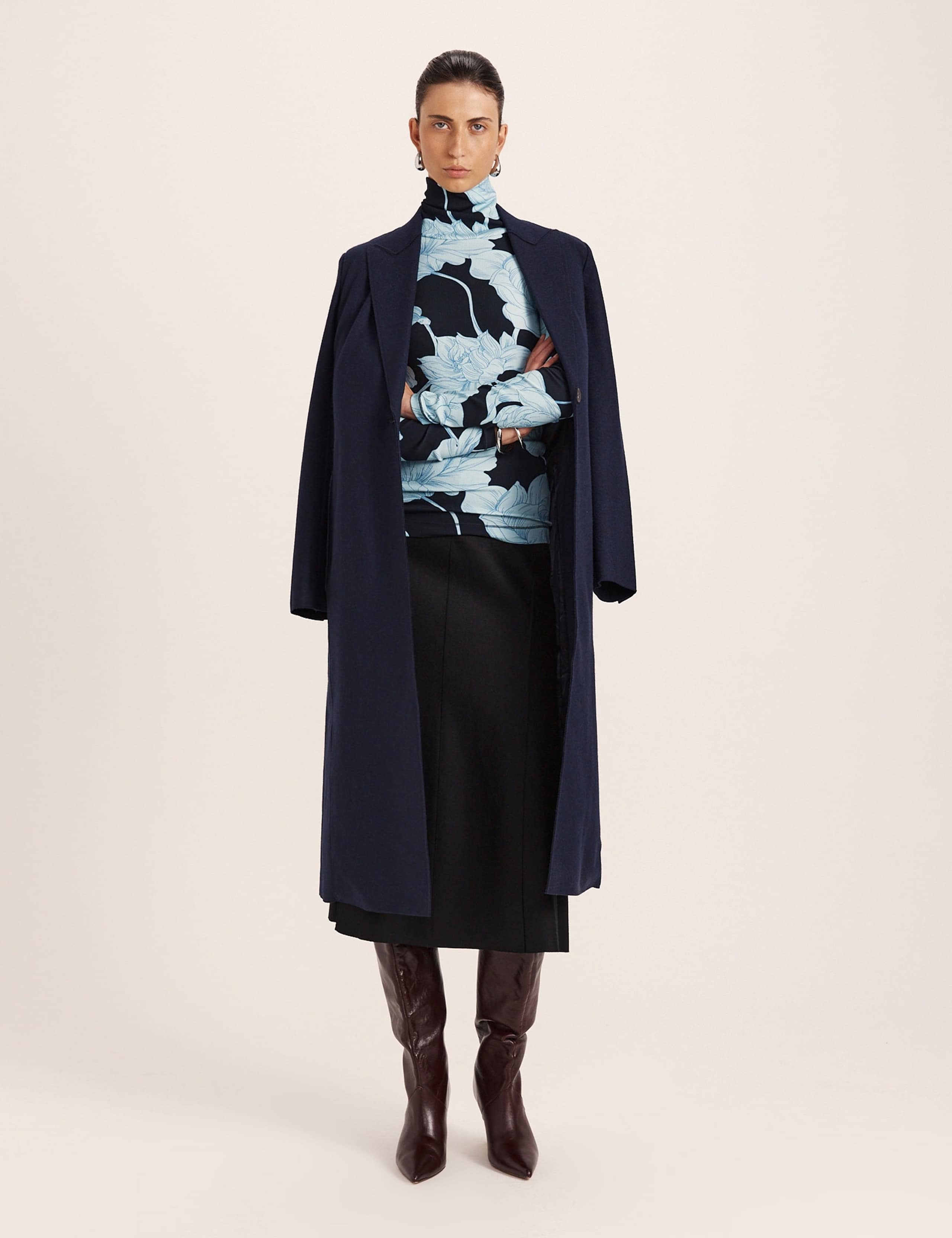 Floral Roll Neck Long Sleeve Top 6 of 7
