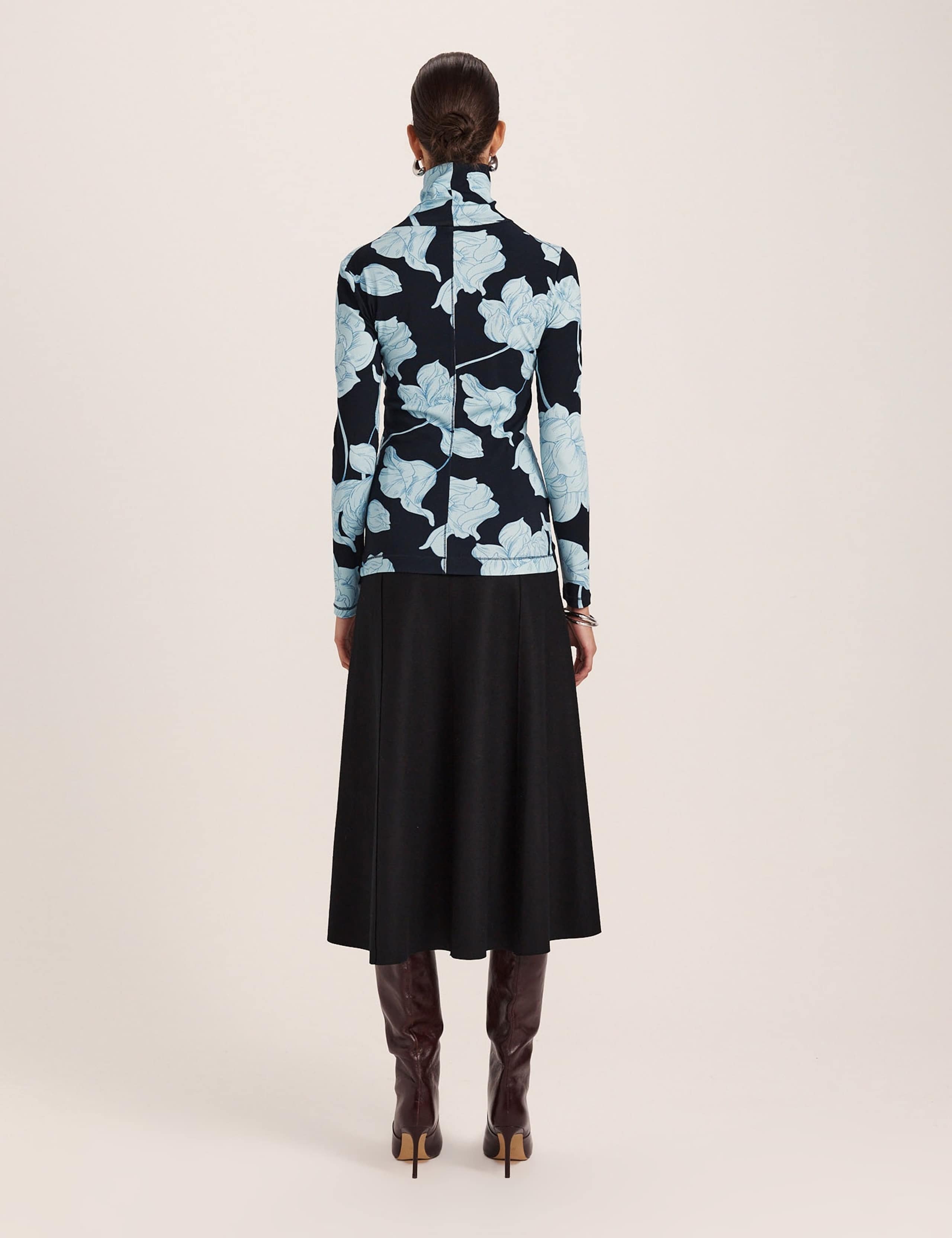 Floral Roll Neck Long Sleeve Top 7 of 7