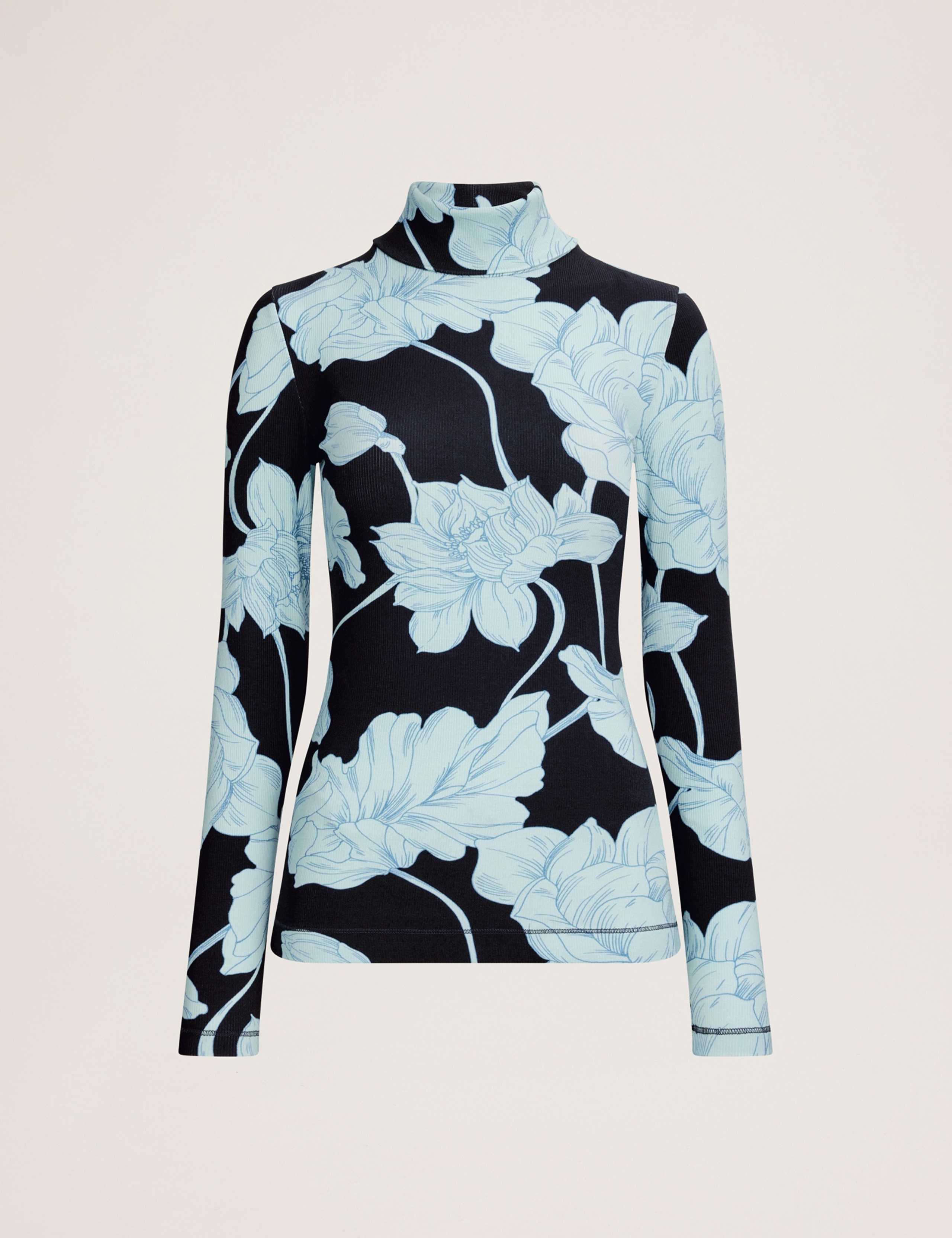 Floral Roll Neck Long Sleeve Top 2 of 7